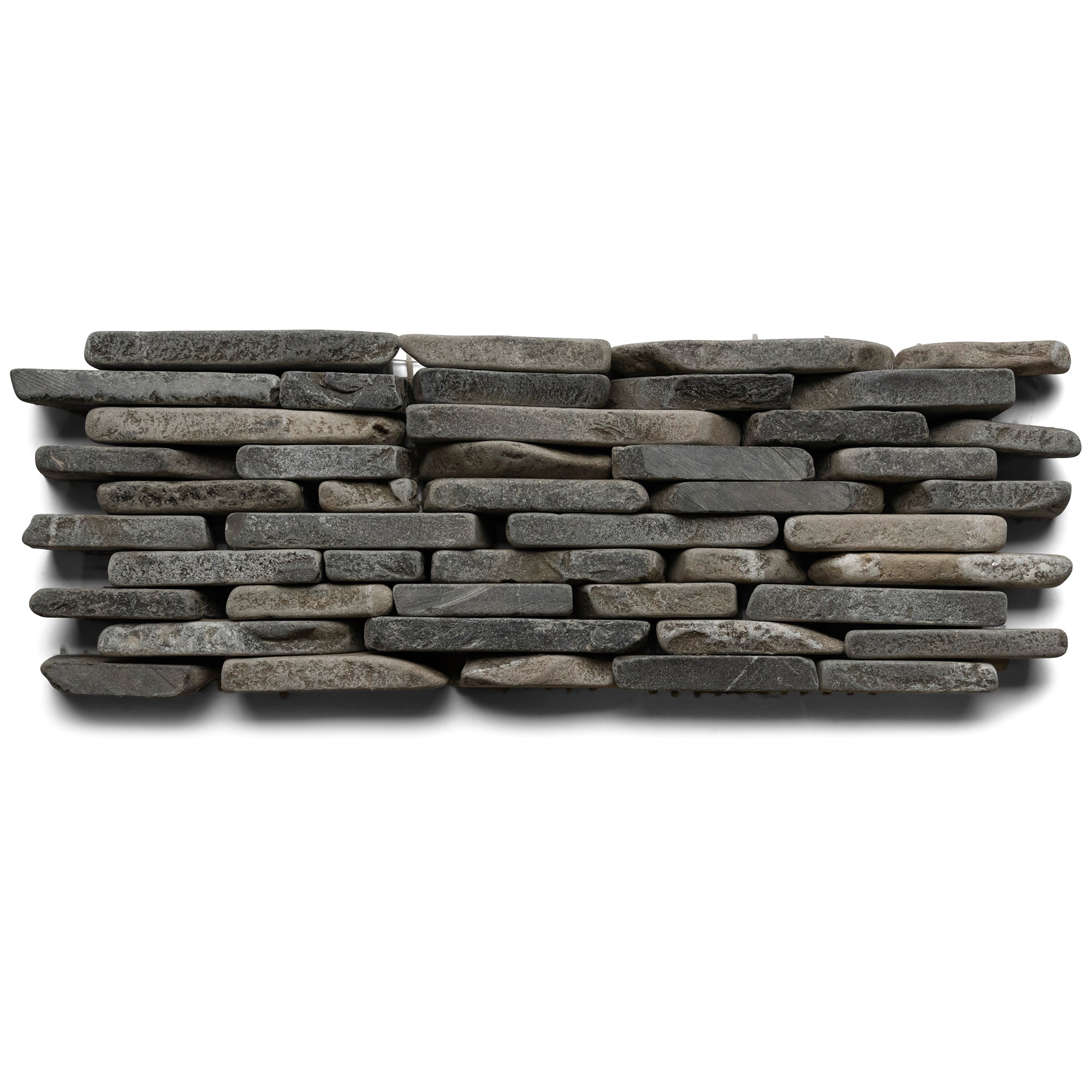 Grey Standing Mosaic Tile - Pebble Tile Shop