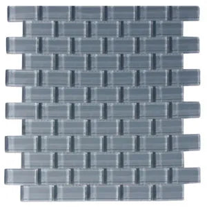 Ocean 1x2 Mini Glass Subway Tile - Pebble Tile Shop