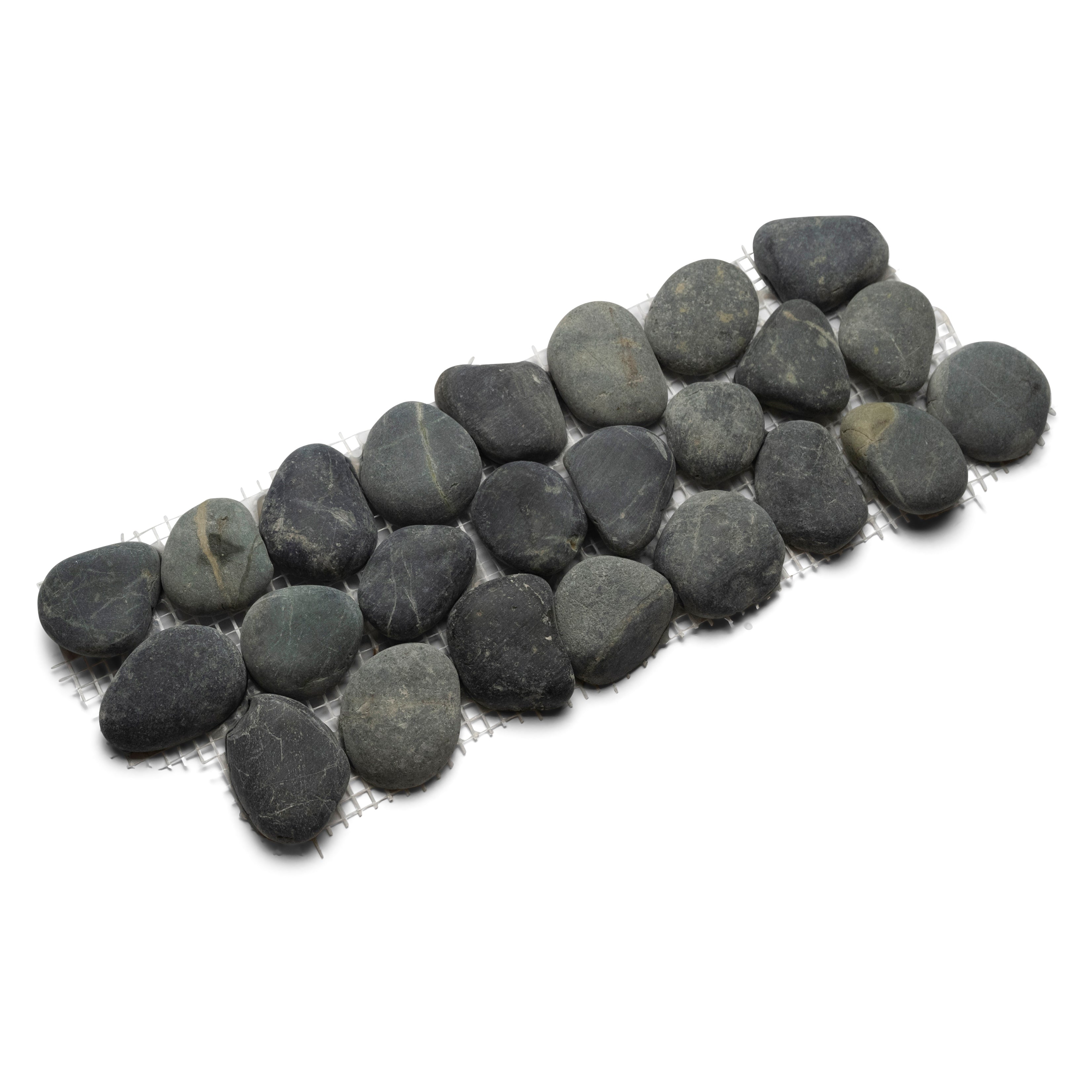 Charcoal Black Pebble Tile Border - Pebble Tile Shop