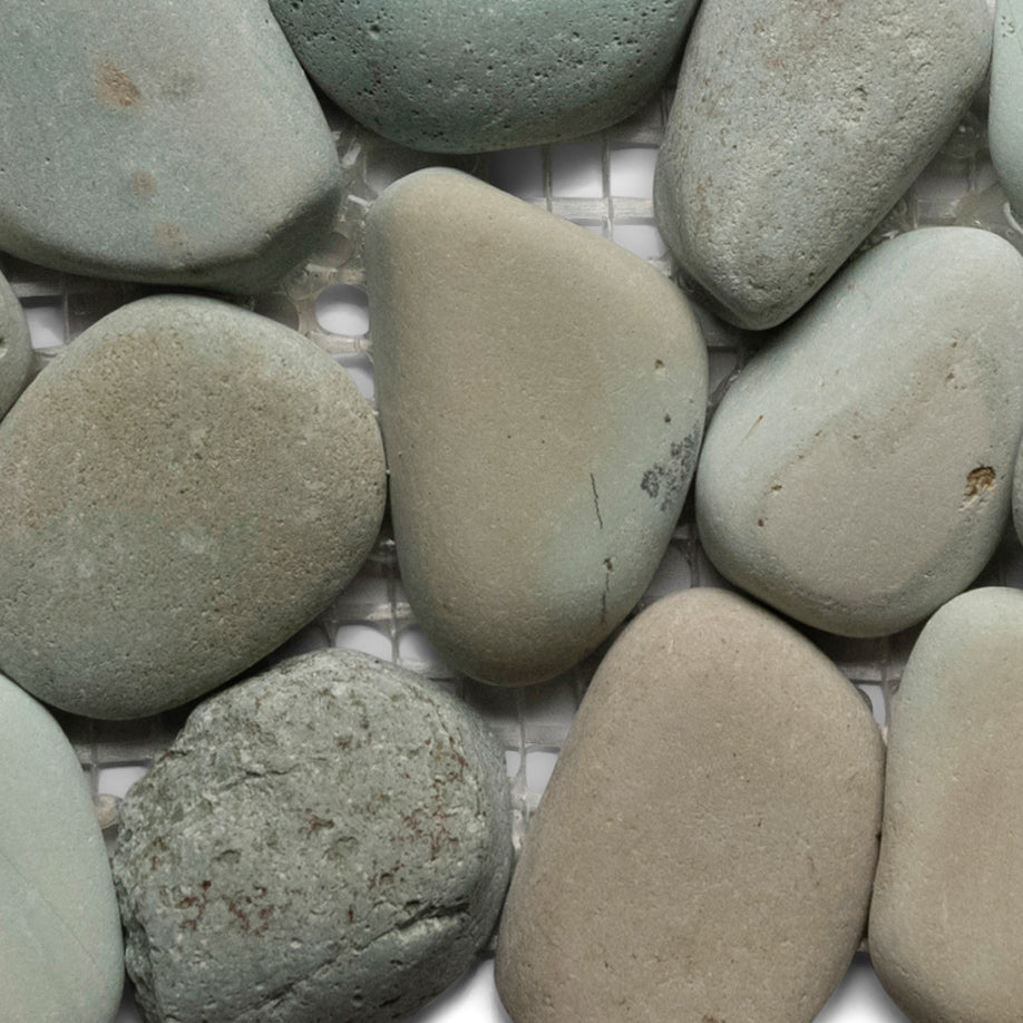 Sea Green Pebble Tile Border - Pebble Tile Shop