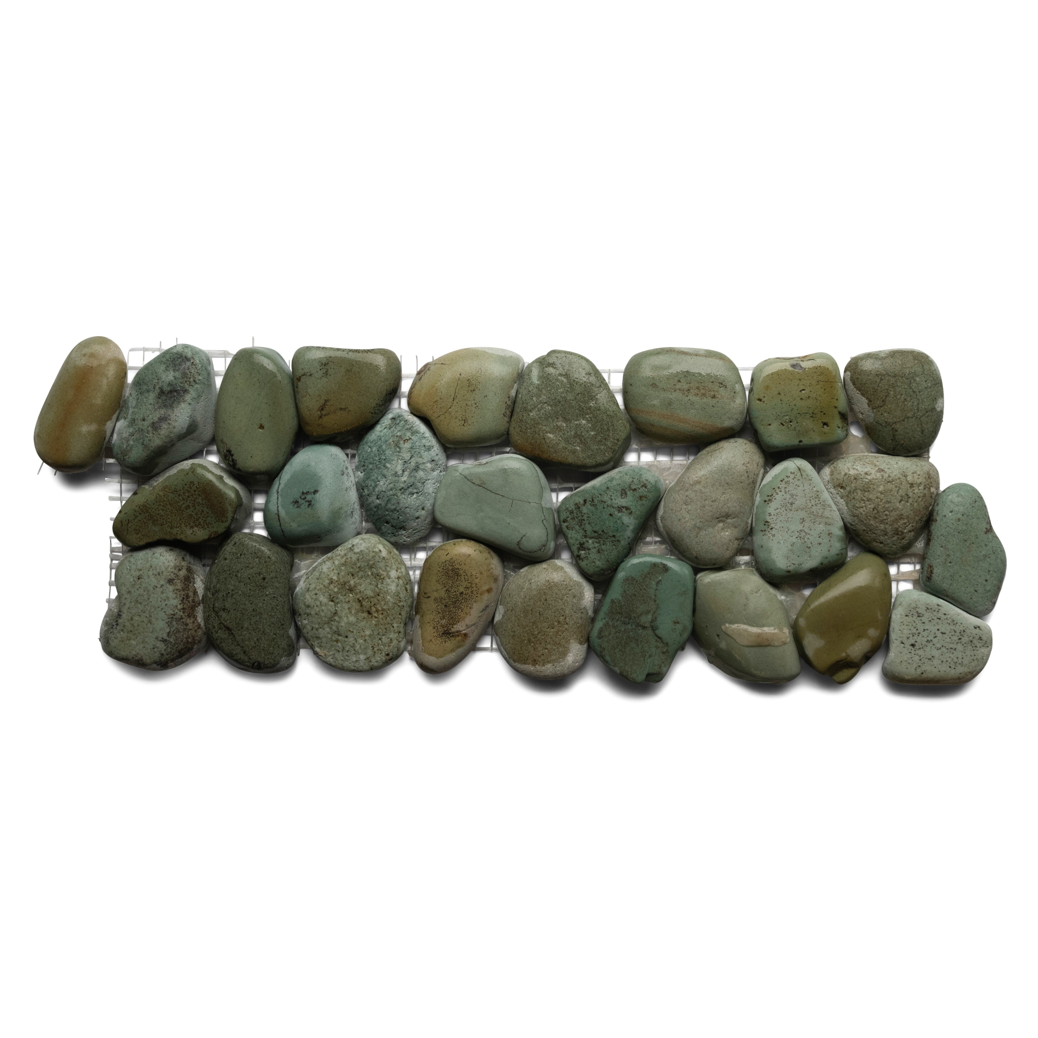 Sea Green Pebble Tile Border - Pebble Tile Shop