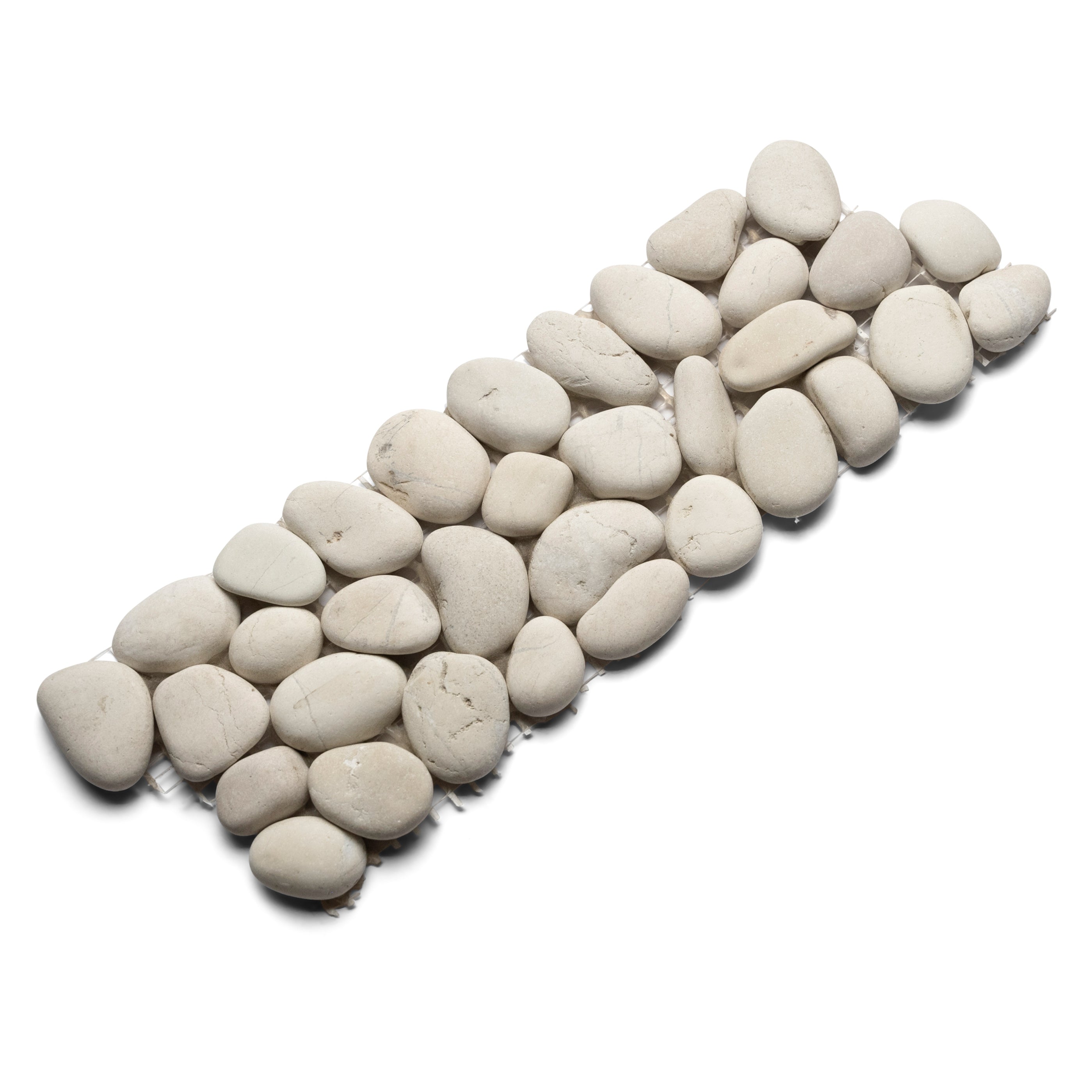 White Pebble Tile Border - Pebble Tile Shop