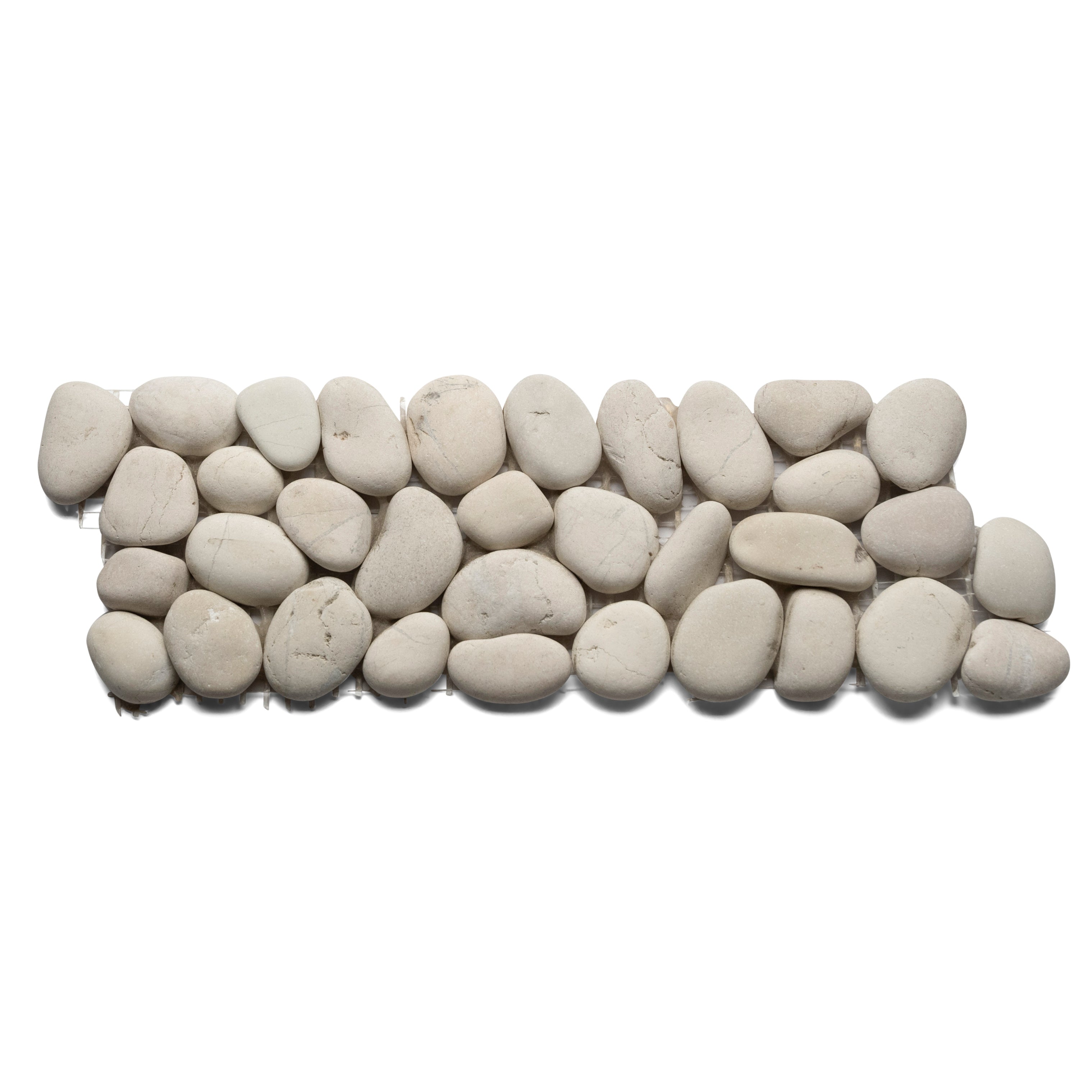 White Pebble Tile Border - Pebble Tile Shop