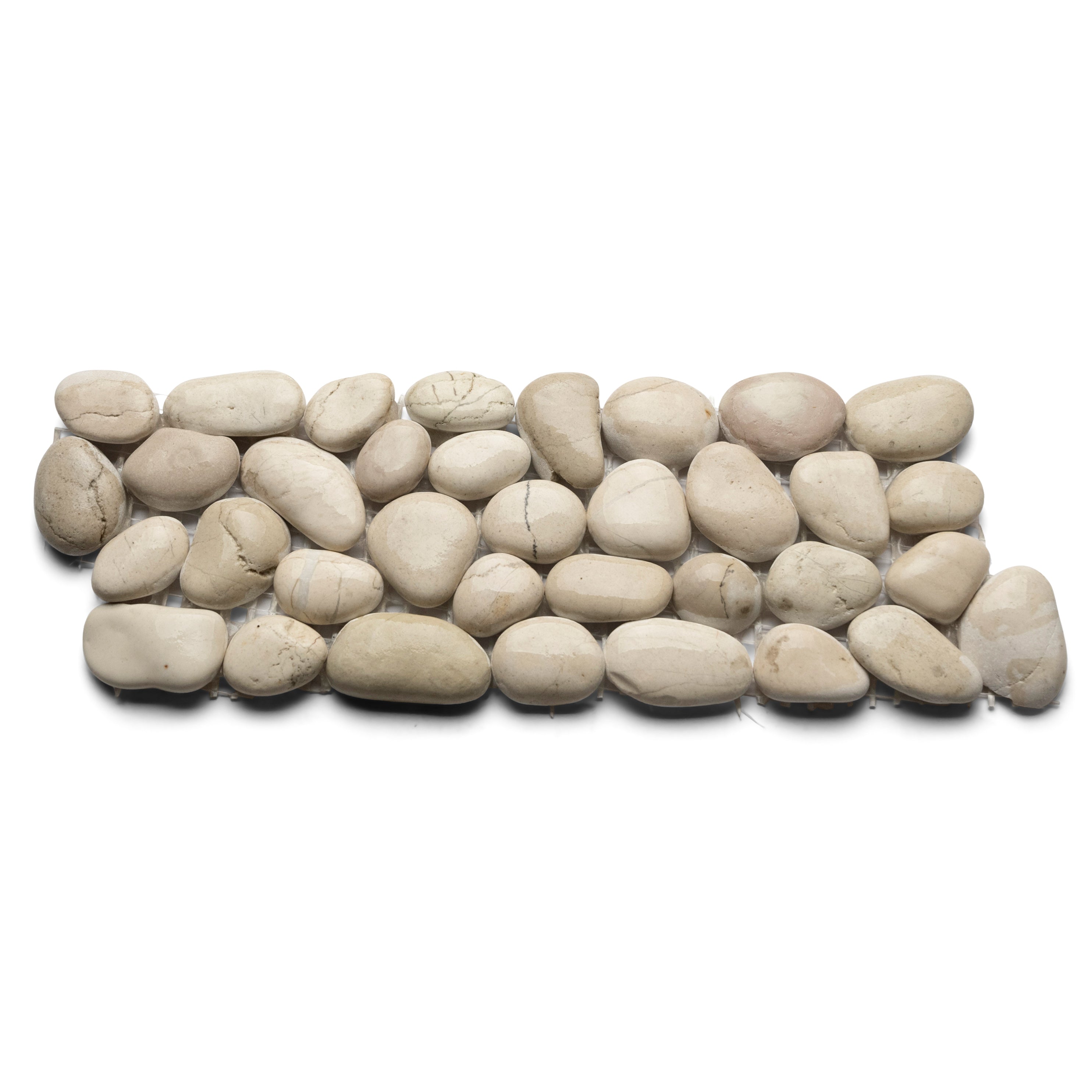 White Pebble Tile Border - Pebble Tile Shop