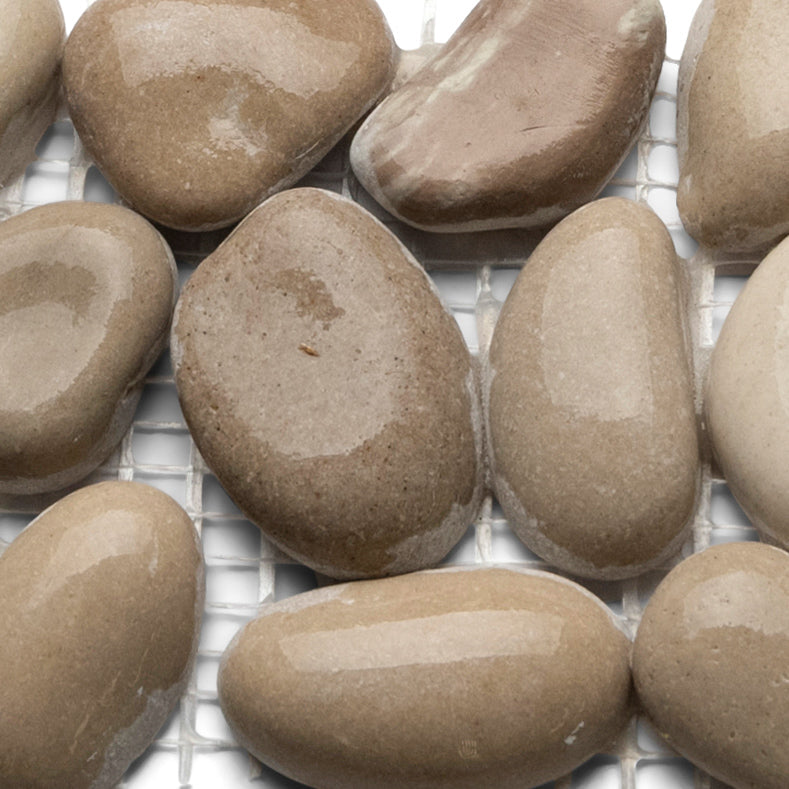 Java Tan Pebble Tile Border - Pebble Tile Shop