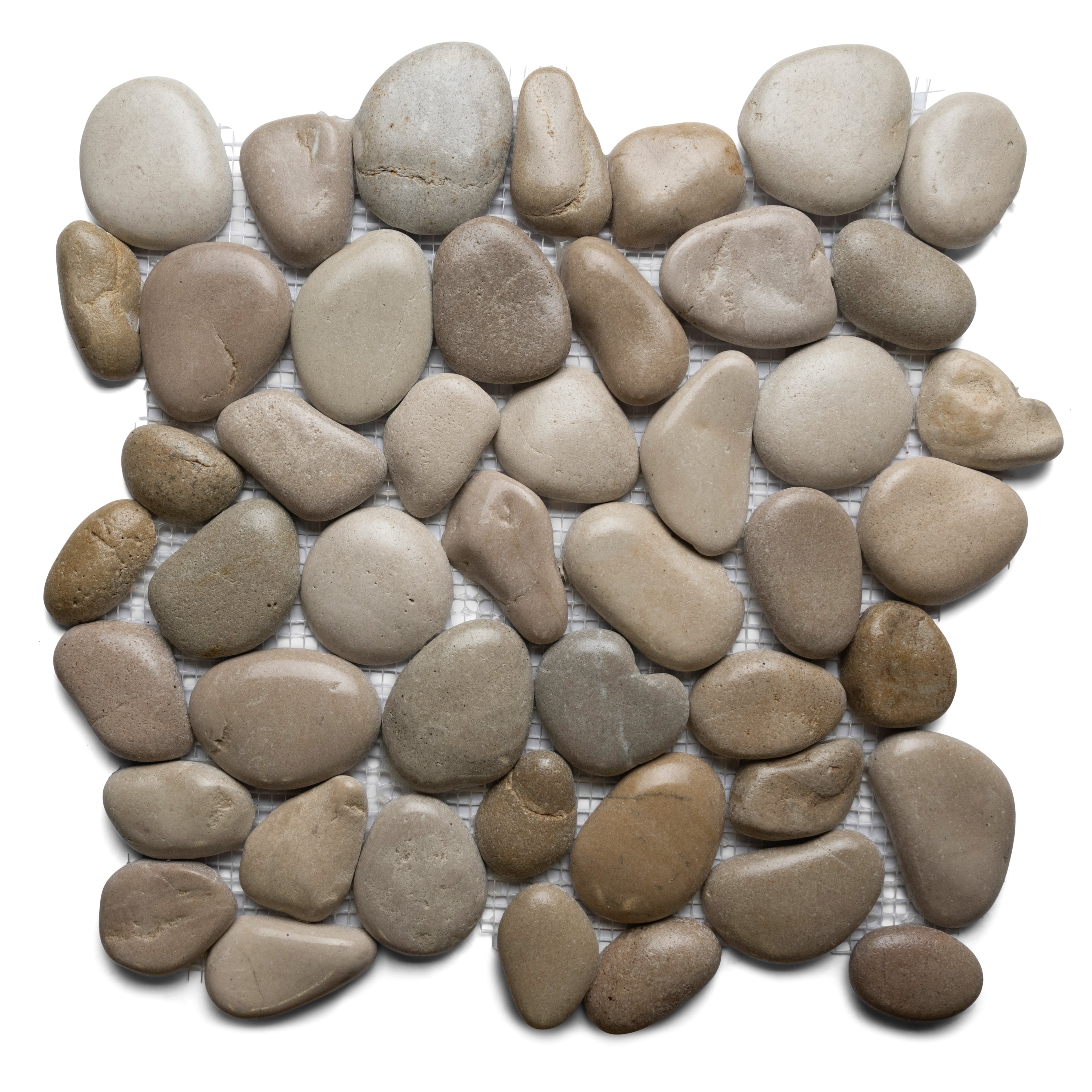 Glazed Java Tan Pebble Tile - Pebble Tile Shop