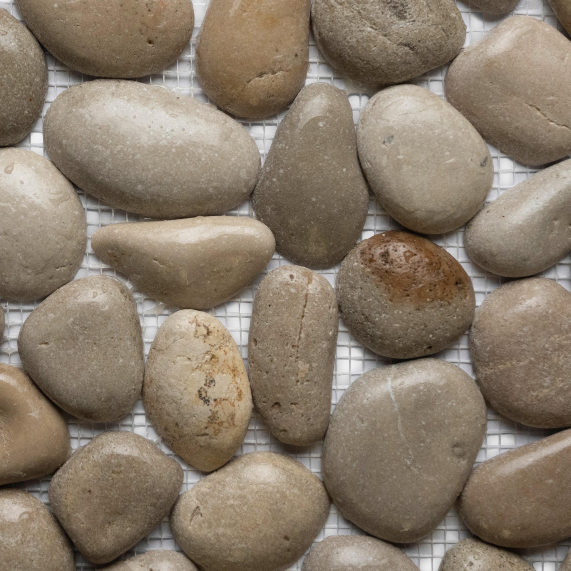 Glazed Java Tan Pebble Tile - Pebble Tile Shop