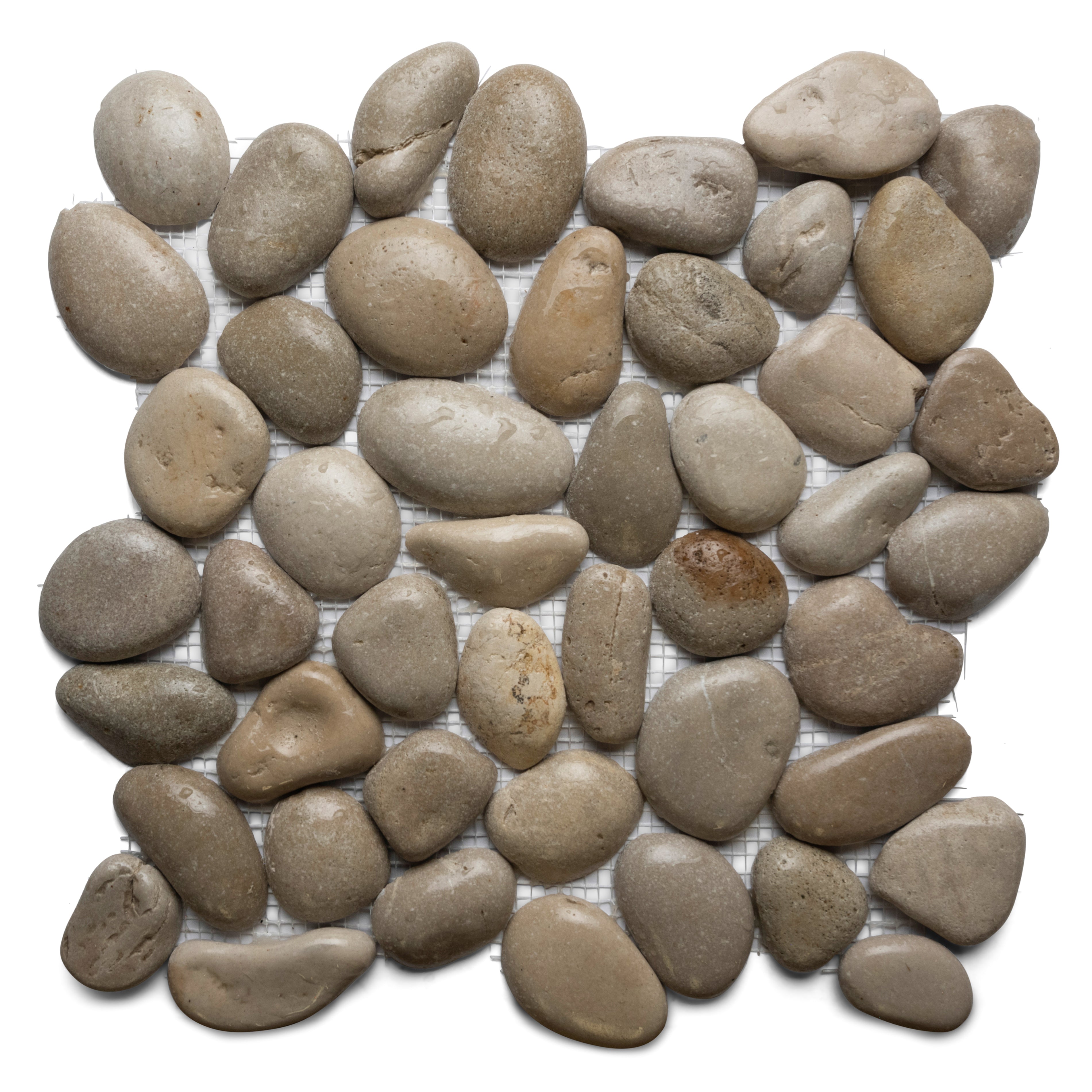 Glazed Java Tan Pebble Tile - Pebble Tile Shop