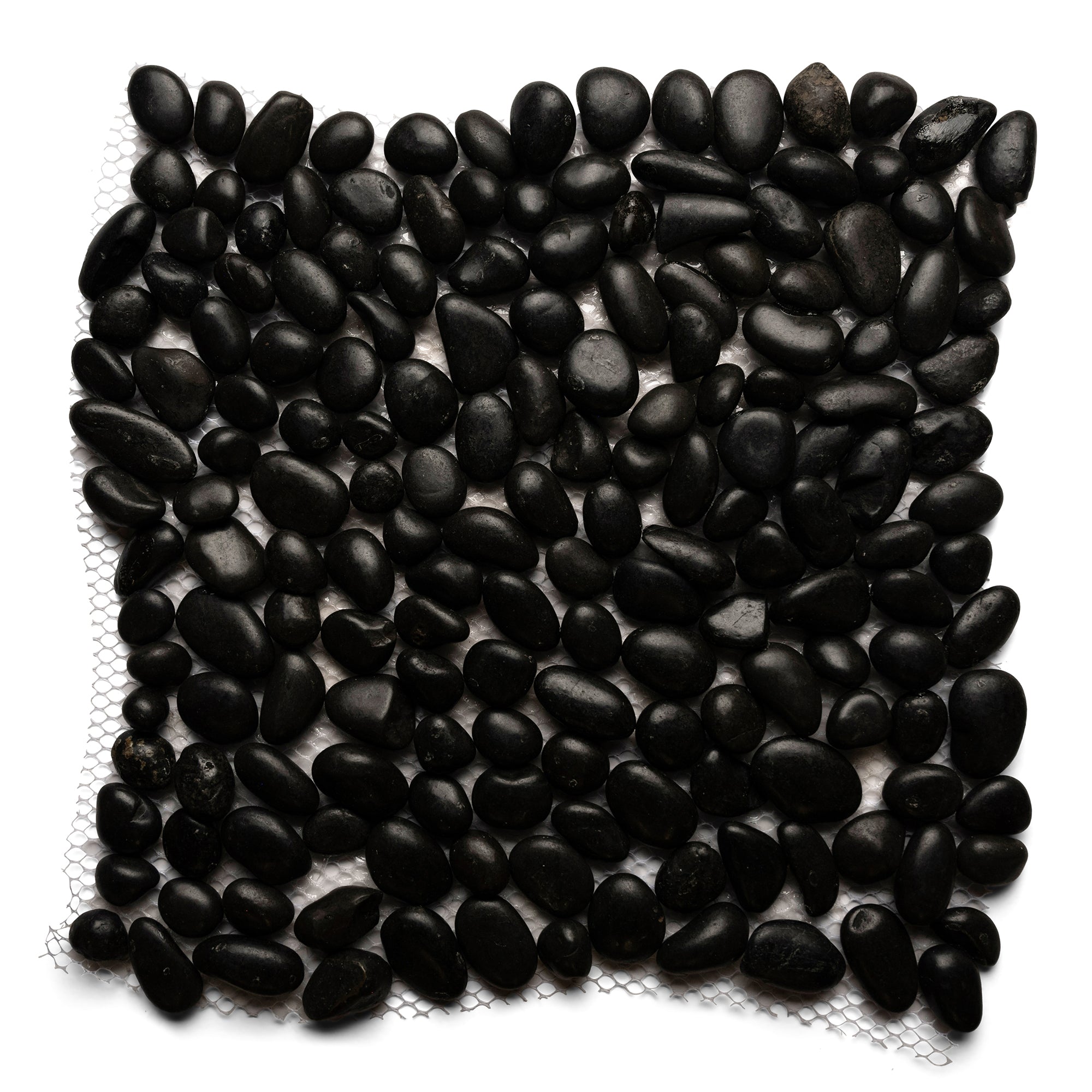 Mini Polished Black Pebble Tile - Pebble Tile Shop