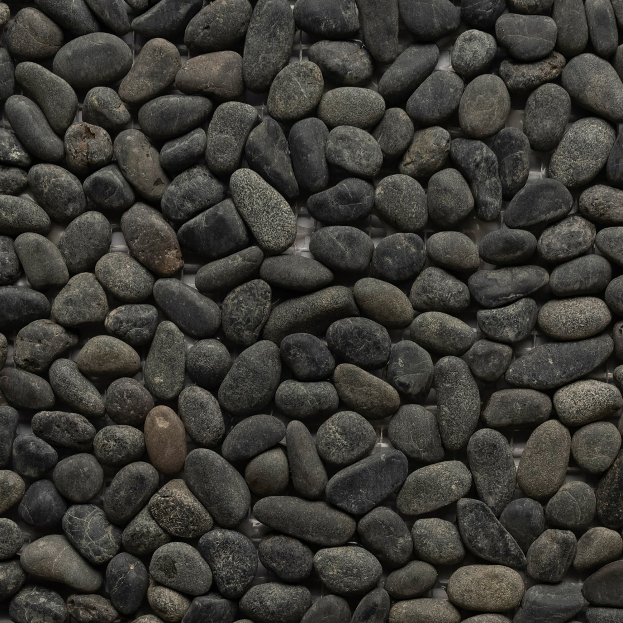 Mini Charcoal Black Pebble Tile - Pebble Tile Shop