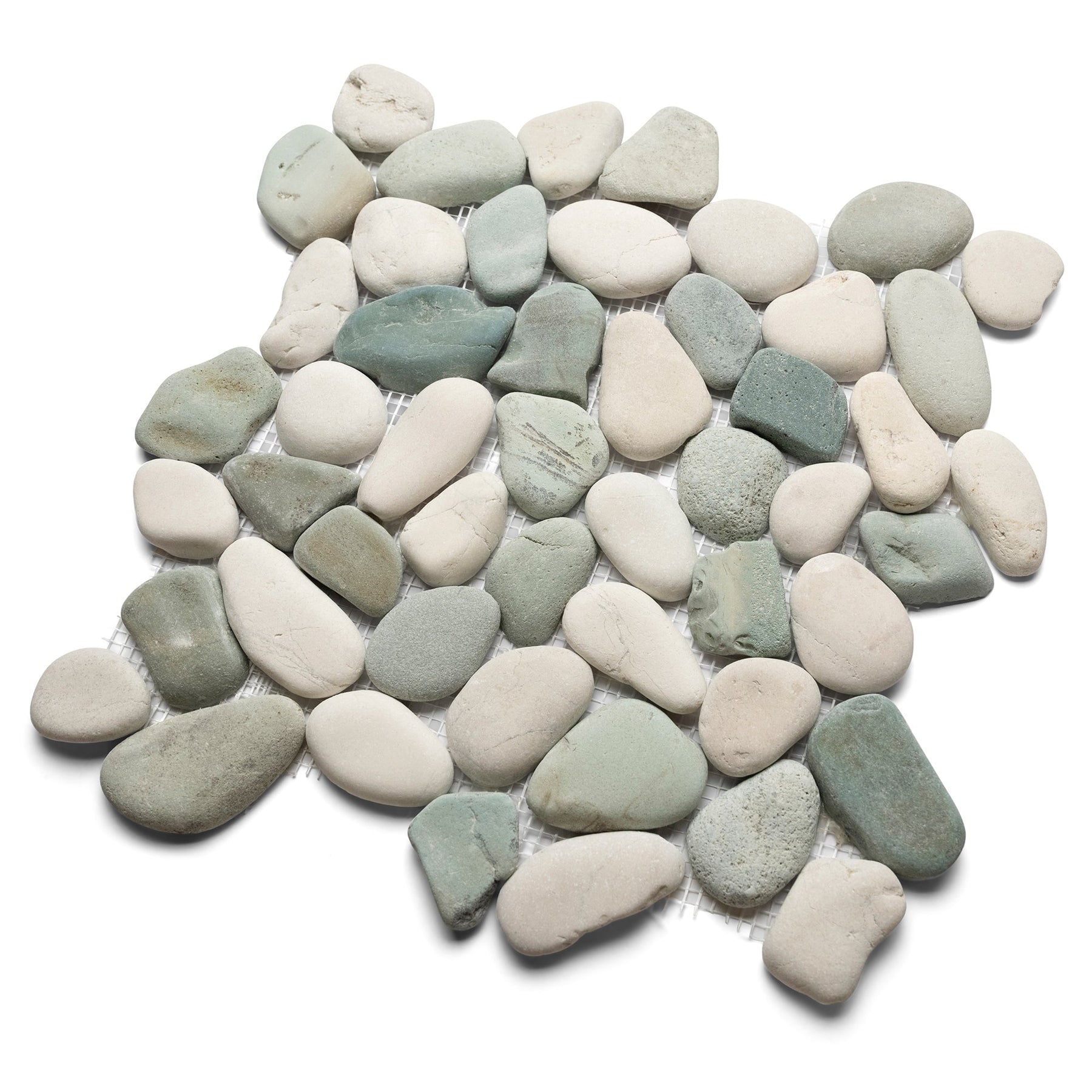 Sea Green And White Pebble Tiles Pebble Tile Shop