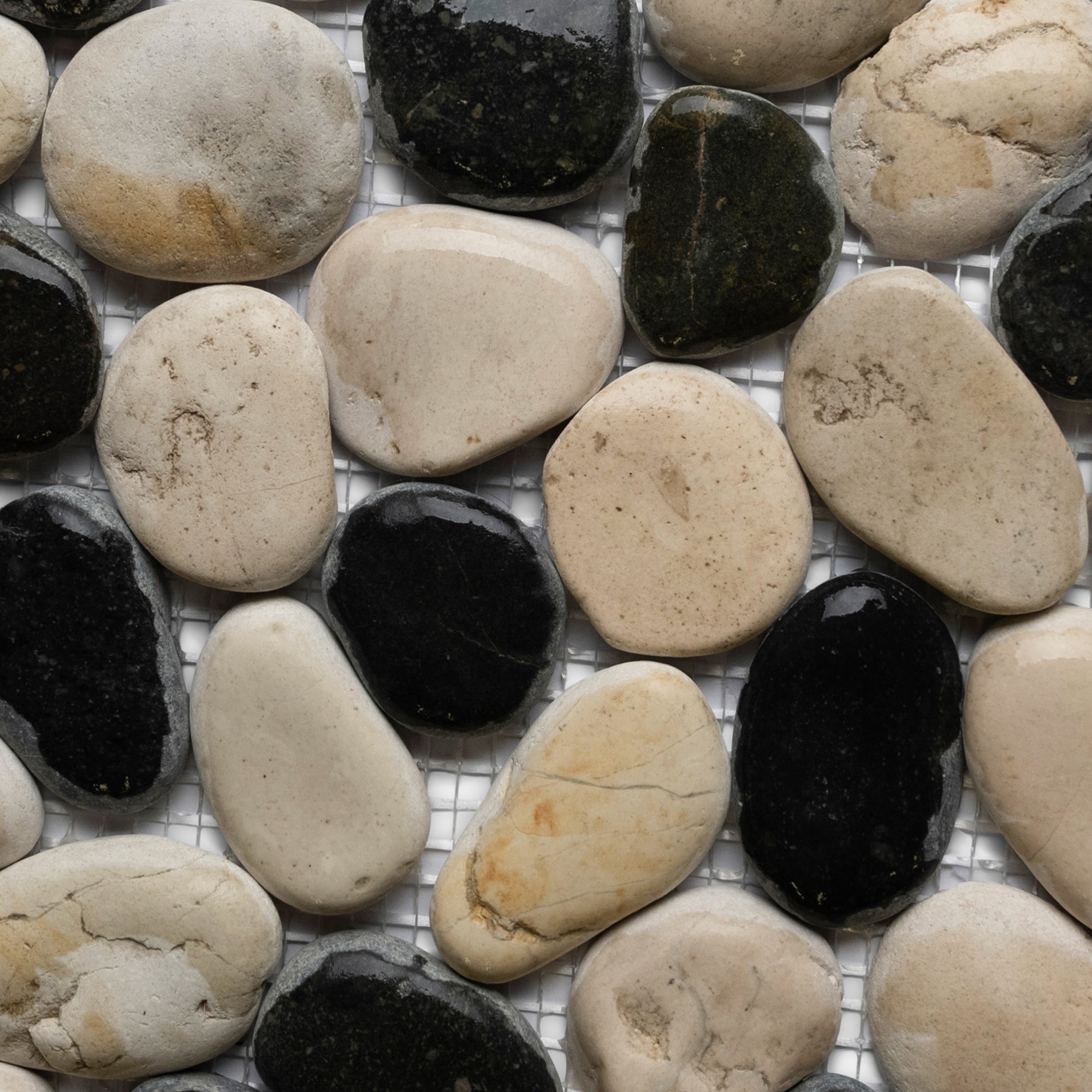 Black and White Pebble Tile - Pebble Tile Shop