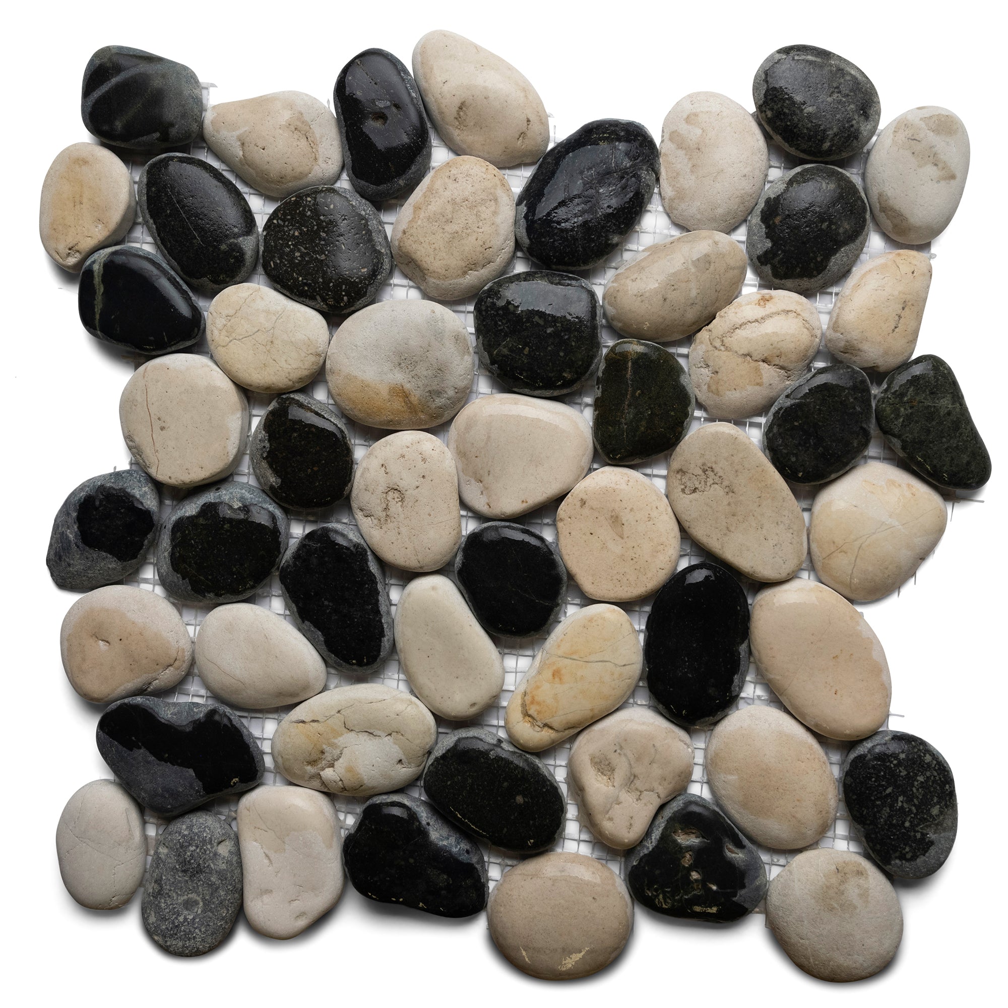 Black and White Pebble Tile - Pebble Tile Shop