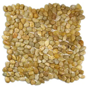 Mini Polished Amber Pebble Tile - Pebble Tile Shop