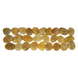 Polished Amber Pebble Tile Border - Pebble Tile Shop