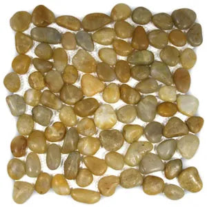 Polished Amber Pebble Tile - Pebble Tile Shop