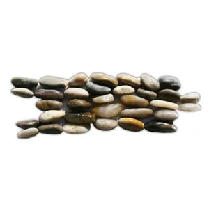 Polished Cobblestone Standing Pebble Tile - Pebble Tile Shop