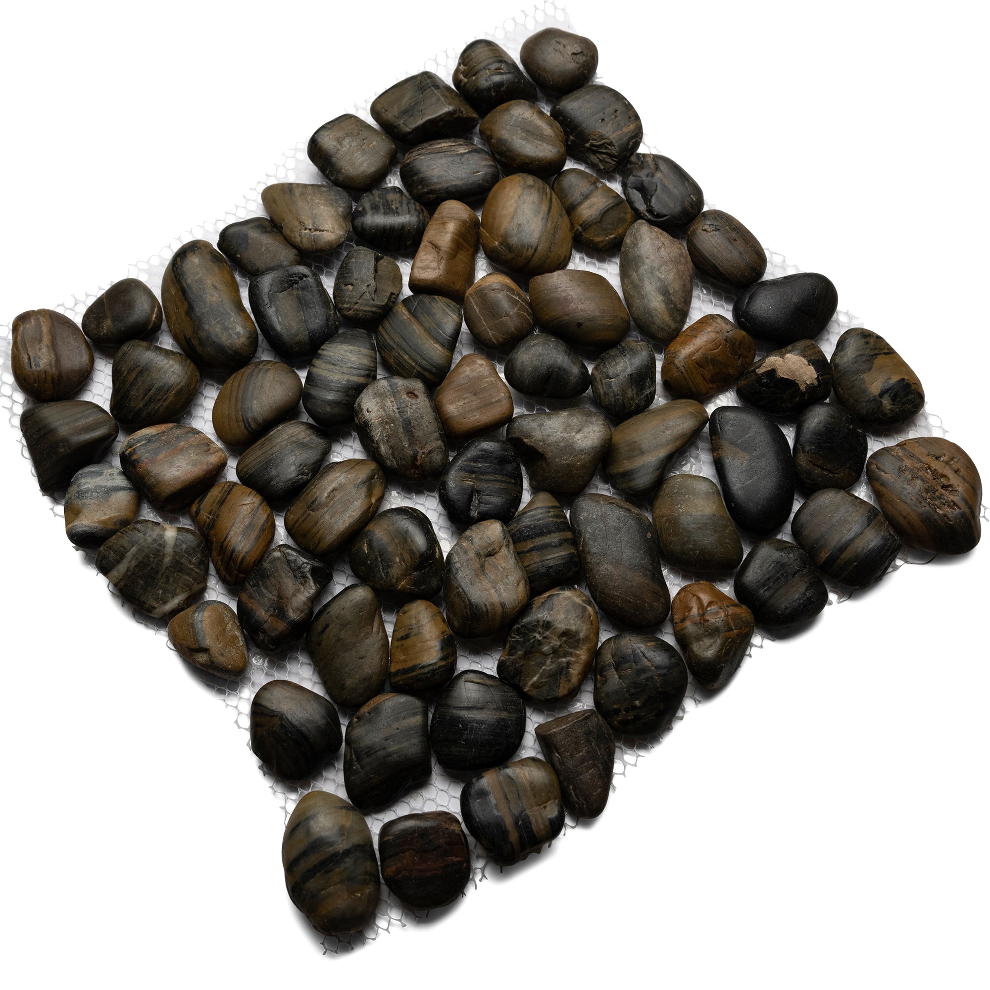 Polished Tiger Eye Pebble Tile - Pebble Tile Shop