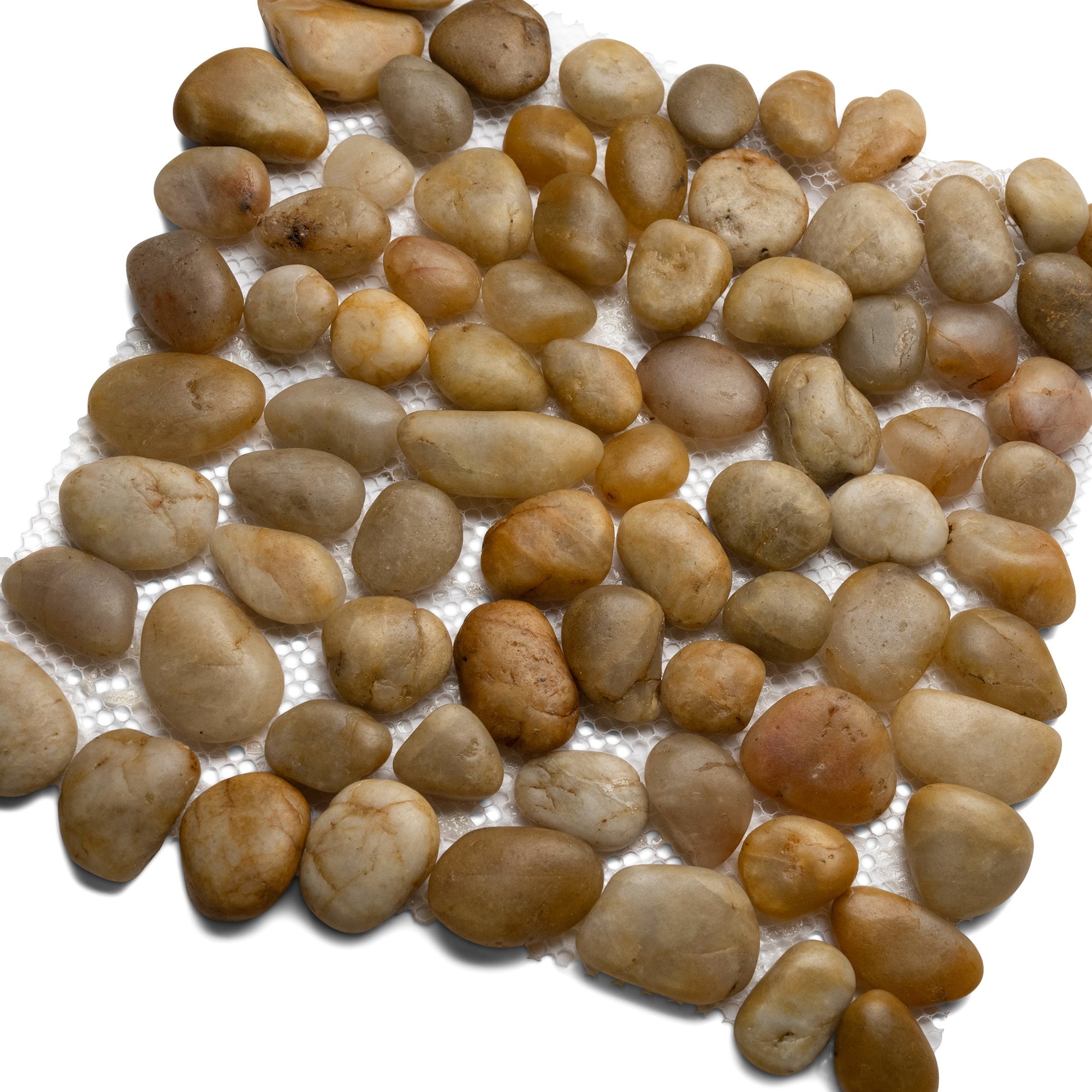 Polished Amber Pebble Tile - Pebble Tile Shop