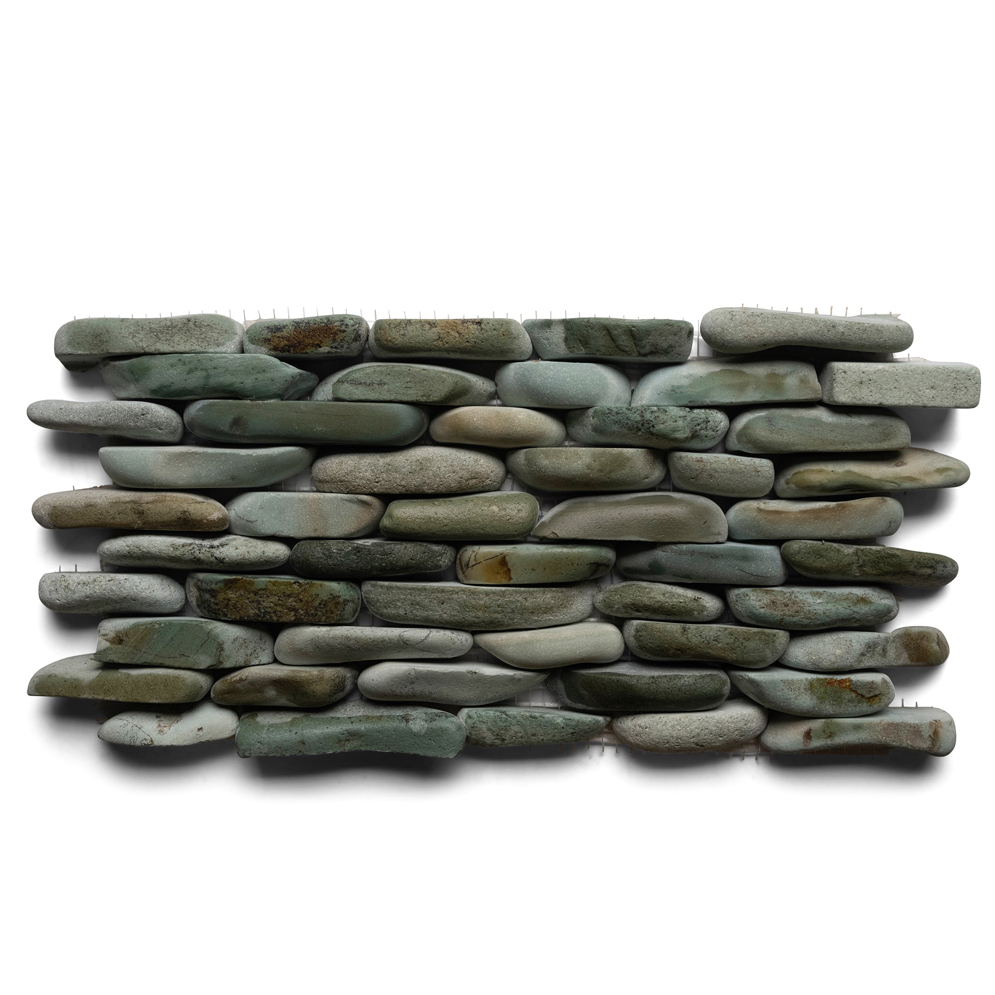 Sea Green Standing Pebble Tile - Pebble Tile Shop