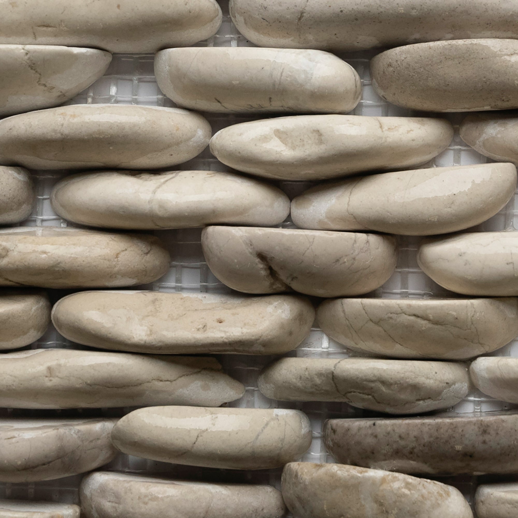 White Standing Pebble Tile - Pebble Tile Shop