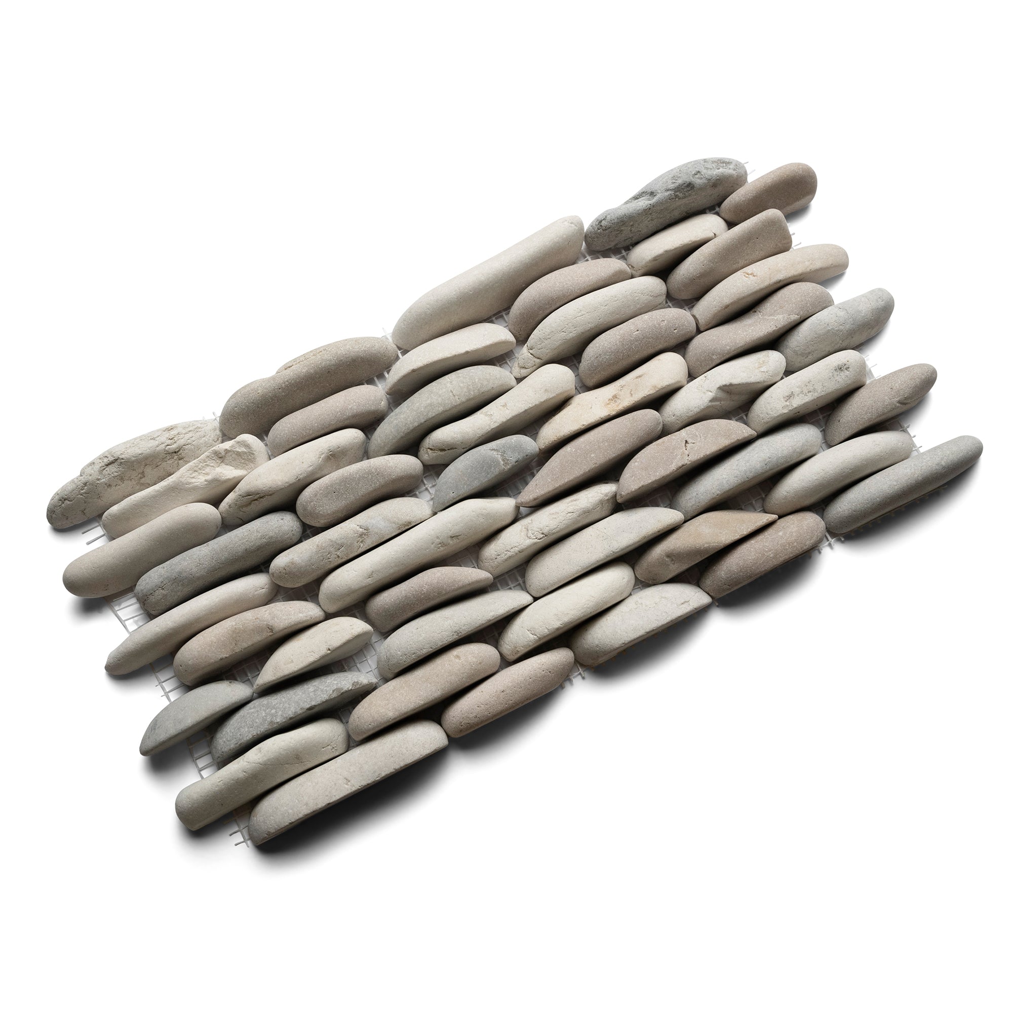 Java Tan And White And Grey Standing Pebble - Pebble Tile Shop