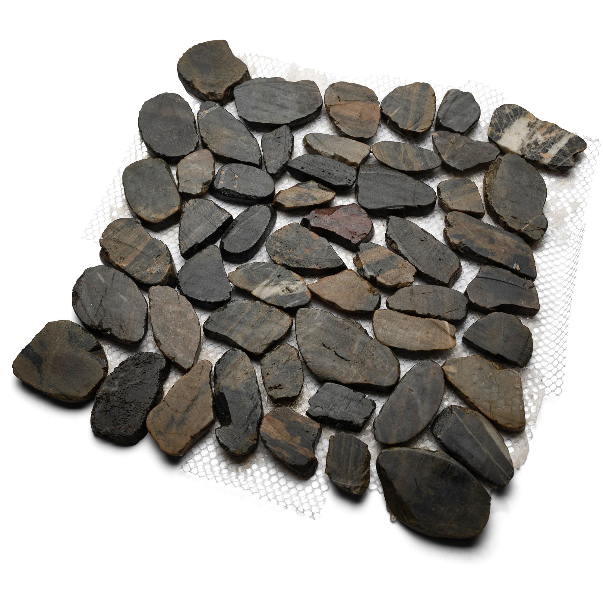 Sliced Tiger Pebble Tile - Pebble Tile Shop