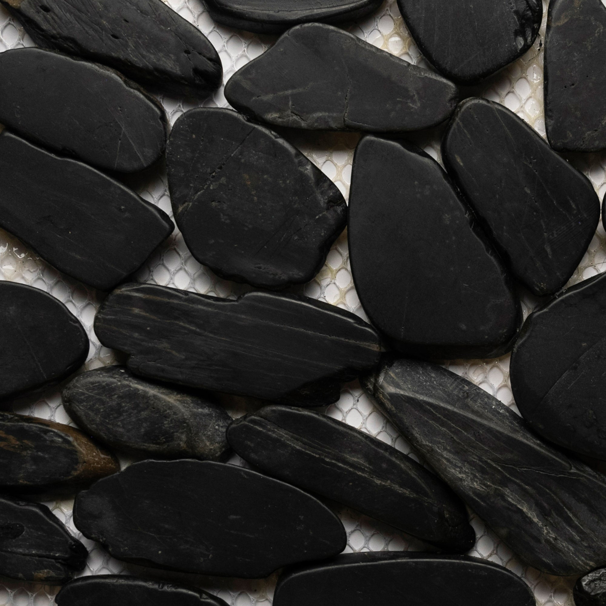 Sliced Black Pebble Tile - Pebble Tile Shop