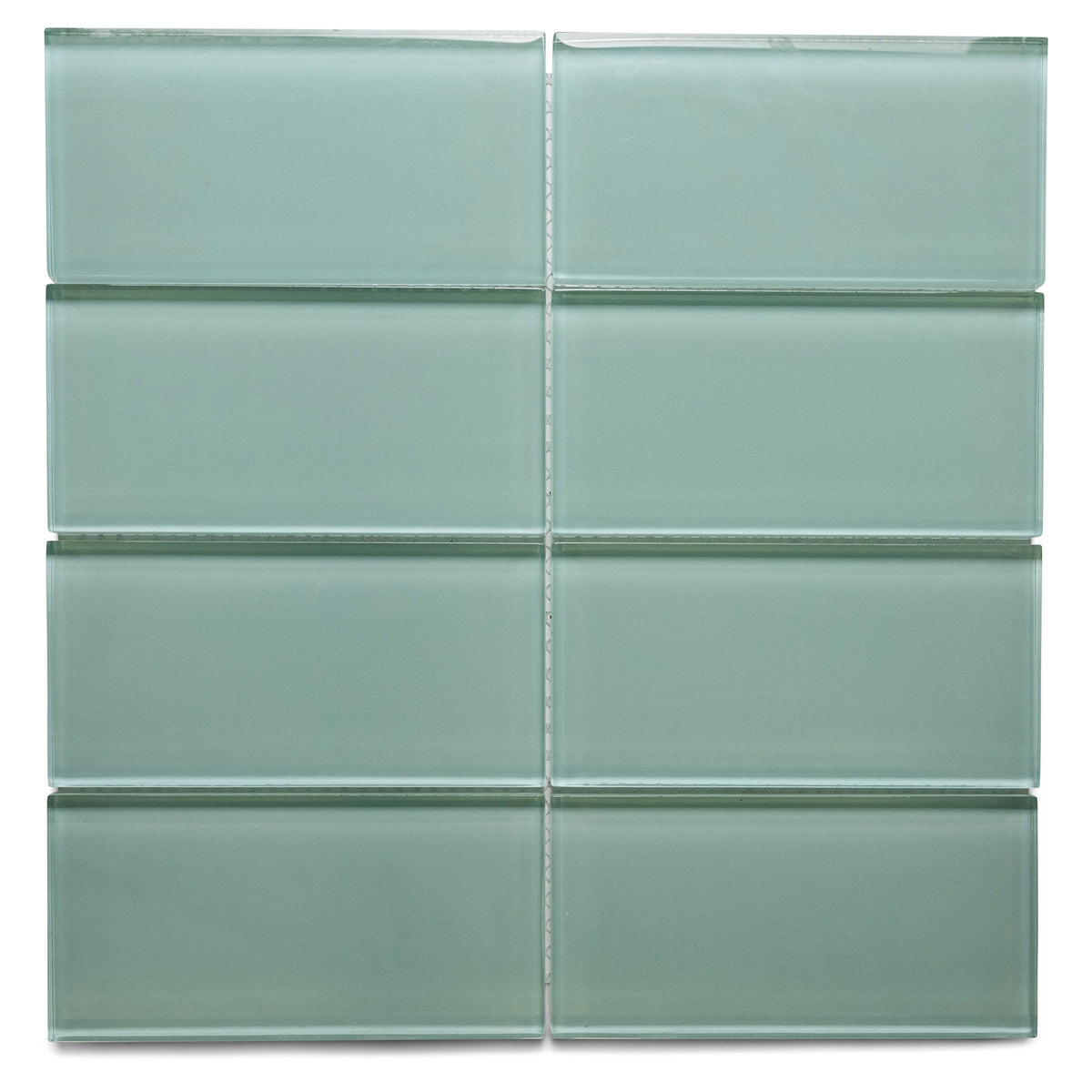 Sage Green Glass Subway Tiles | Pebble Tile Shop