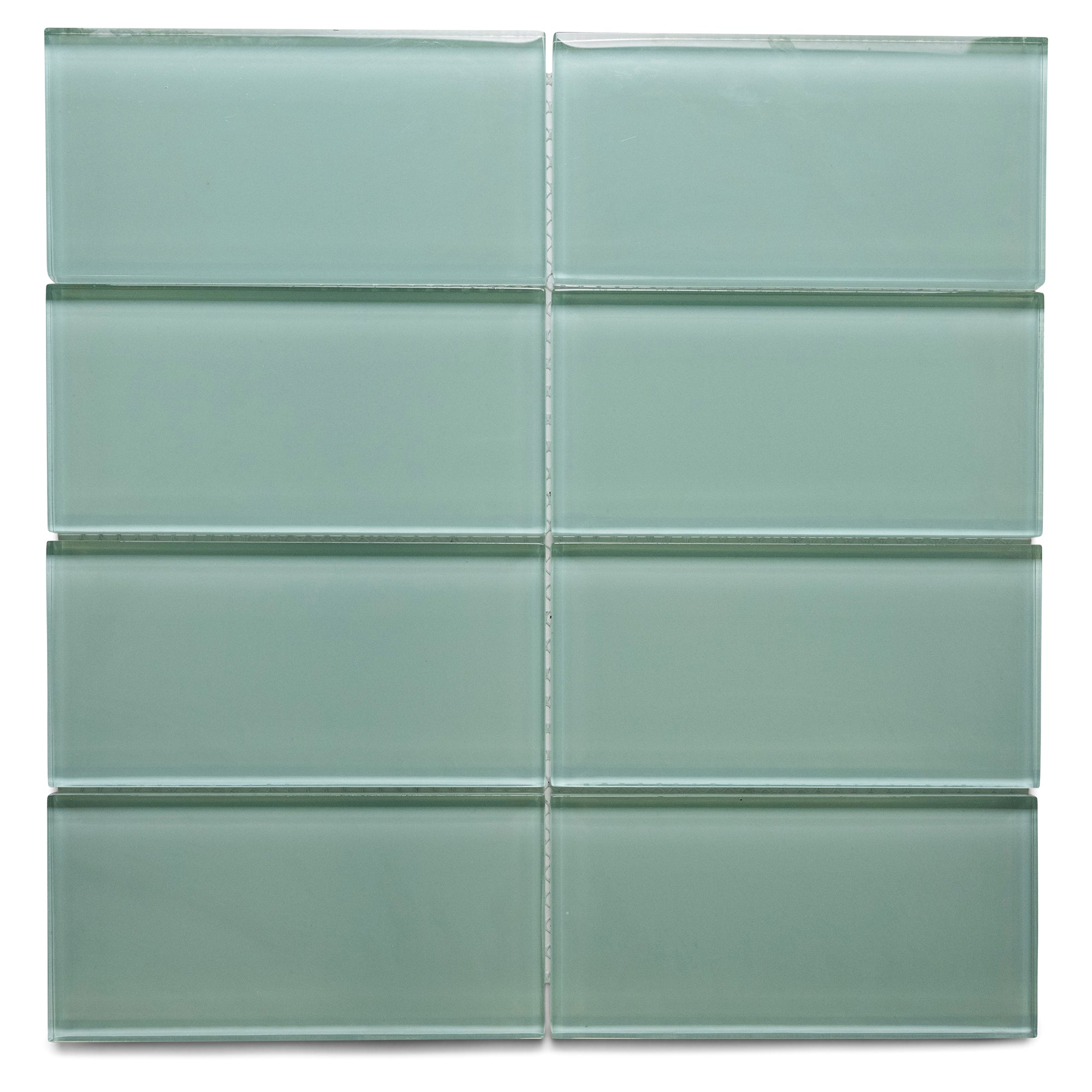 Sage Green Glass Subway Tile - Pebble Tile Shop