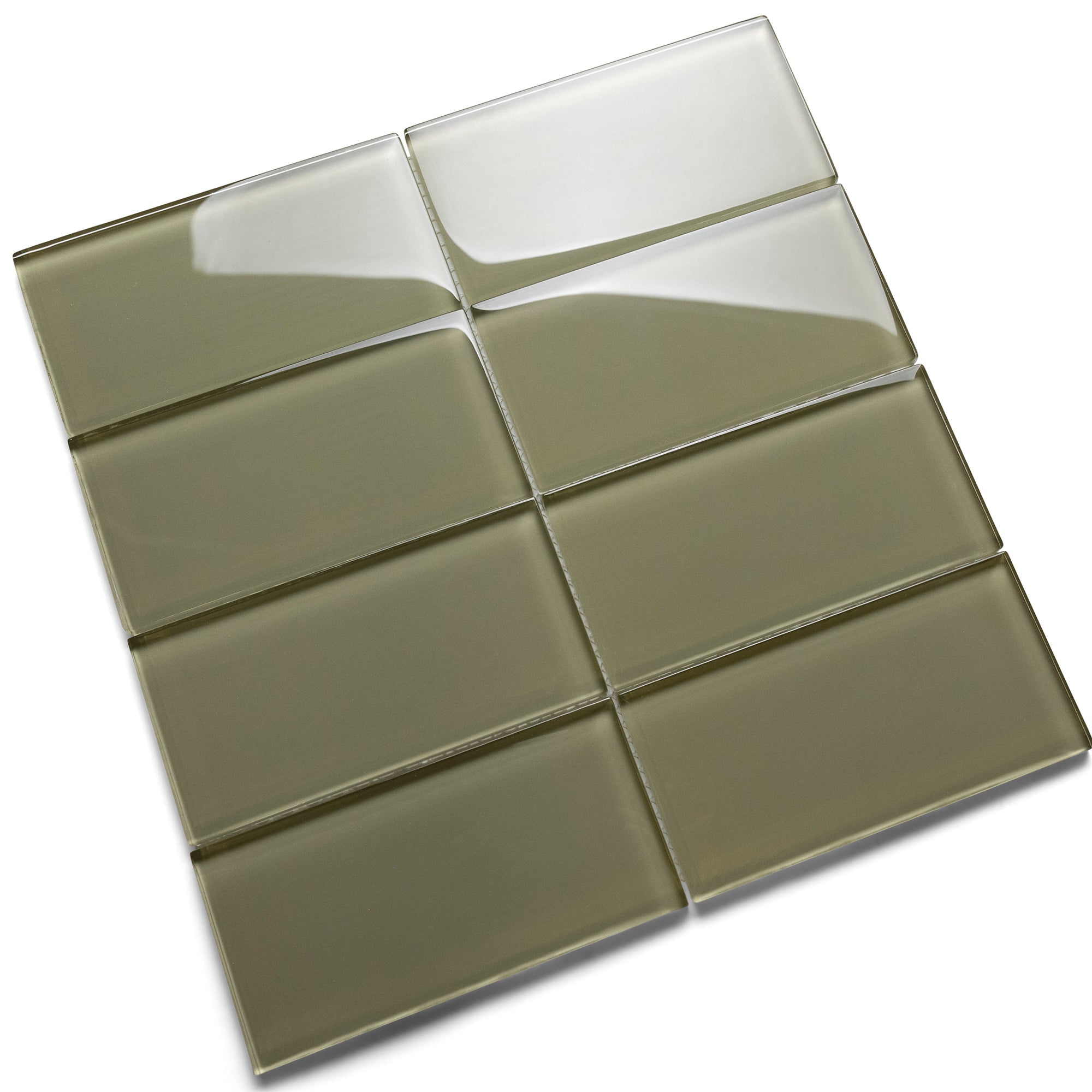 Sagebrush Glass Subway Tile - Pebble Tile Shop