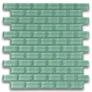 Sage Green 1x2 Mini Glass Subway Tile - Pebble Tile Shop