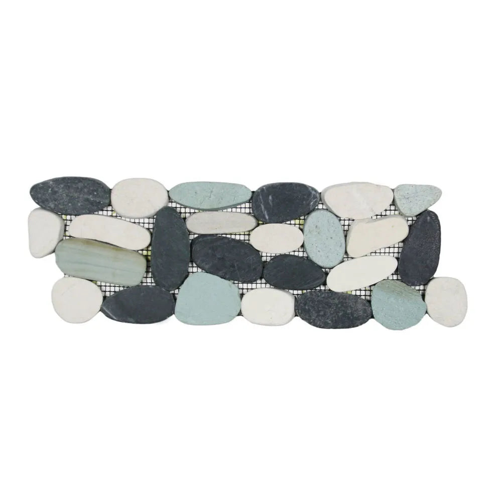 Sliced Bali Turtle Pebble Tile Border - Pebble Tile Shop