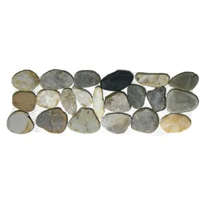 Sliced Cobblestone Pebble Tile Border - Pebble Tile Shop