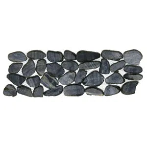 Sliced Tiger Pebble Tile Border - Pebble Tile Shop