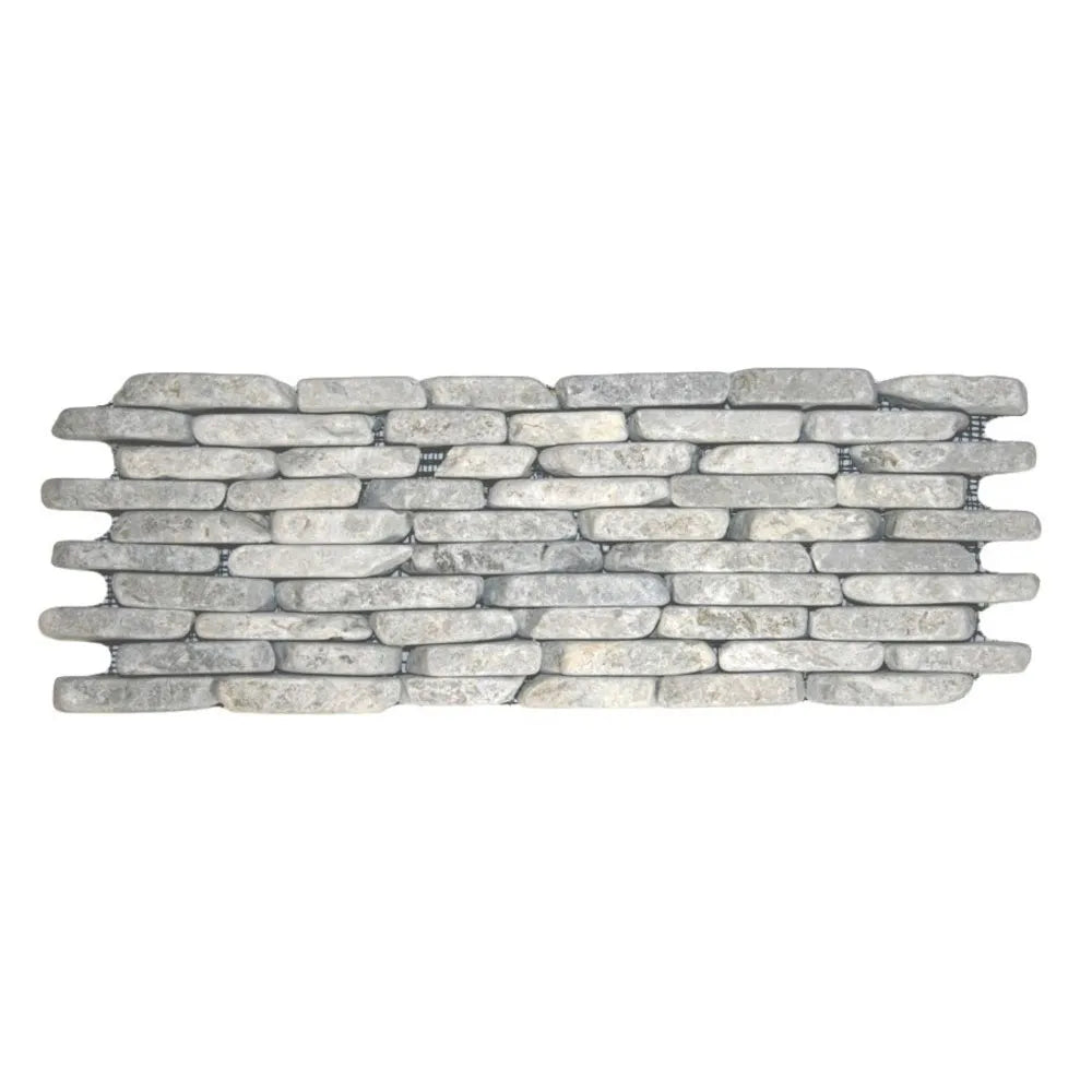 Stone Grey Standing Mosaic Tile - Pebble Tile Shop