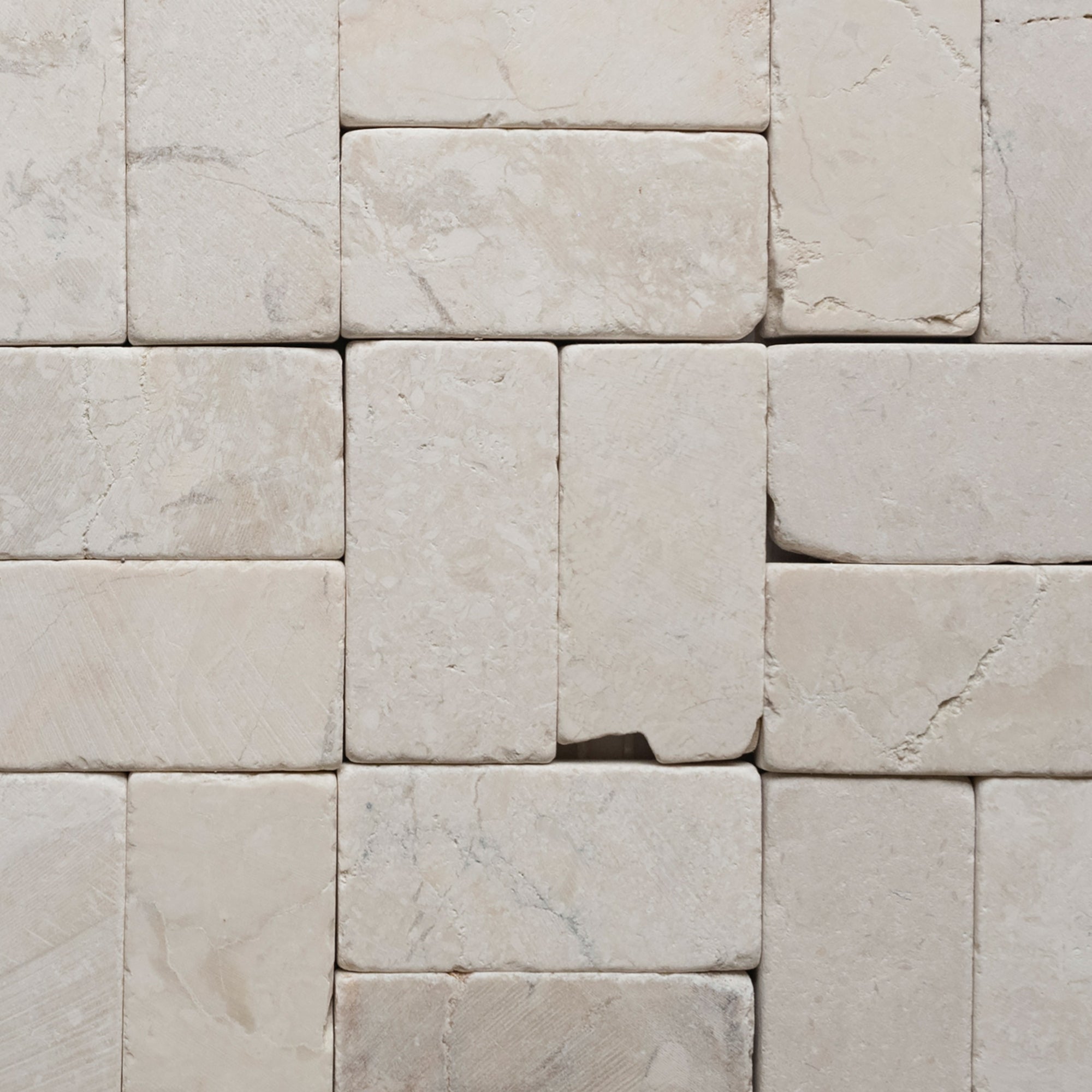 Ecru White New Antique Mosaic - Pebble Tile Shop