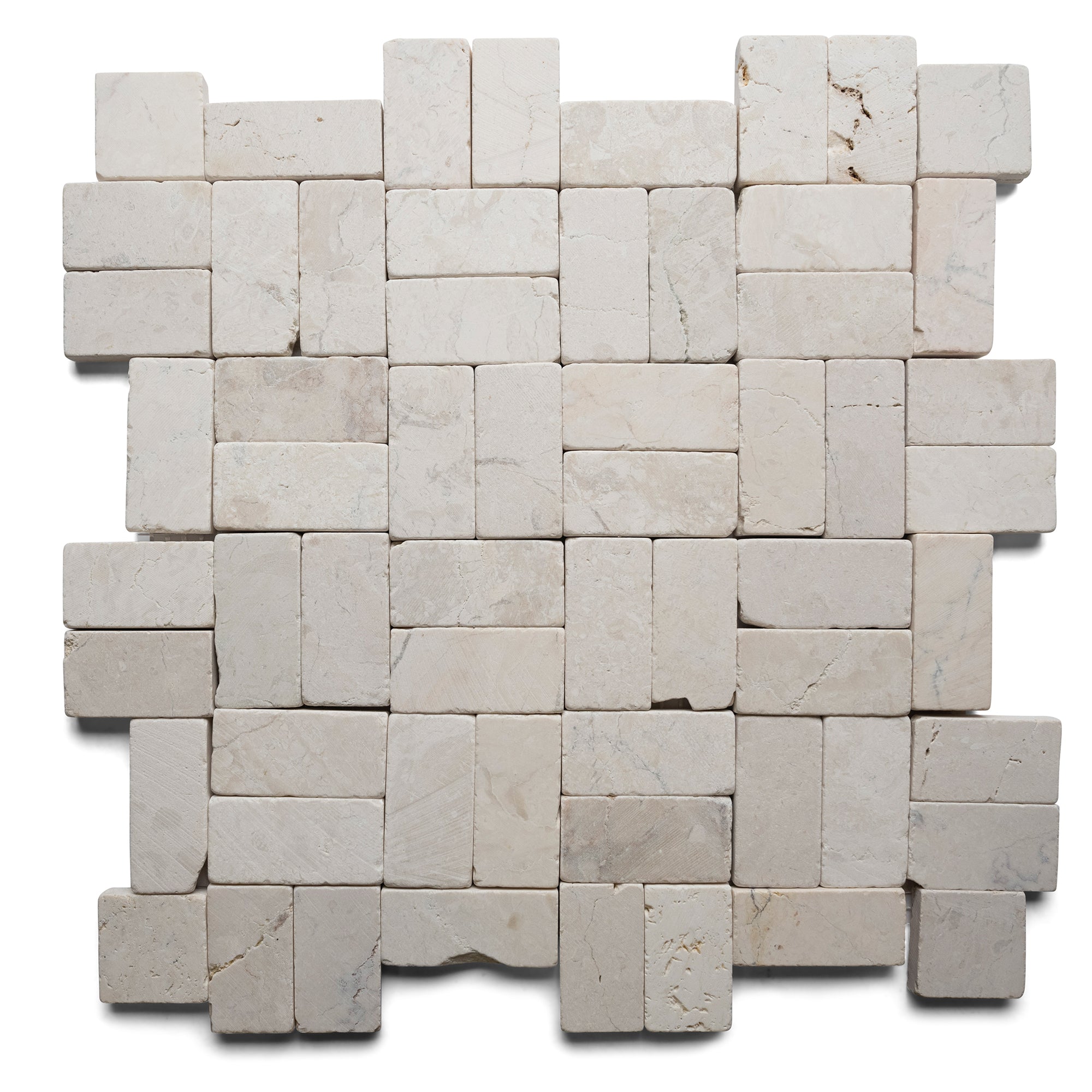 Ecru White New Antique Mosaic - Pebble Tile Shop