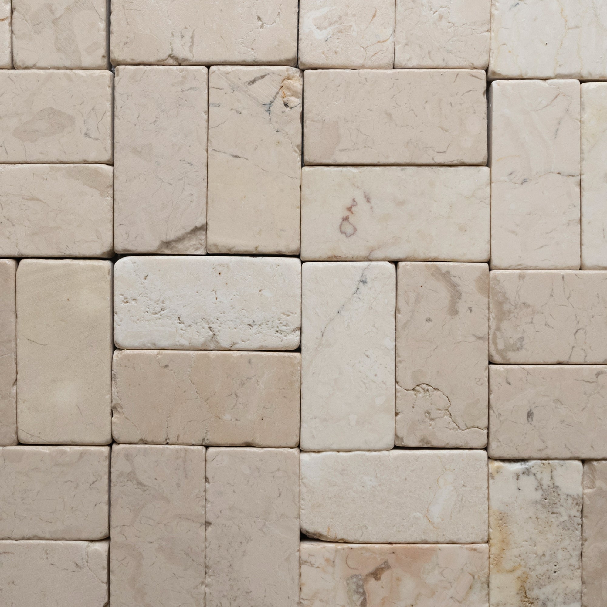 Ecru White New Antique Mosaic - Pebble Tile Shop