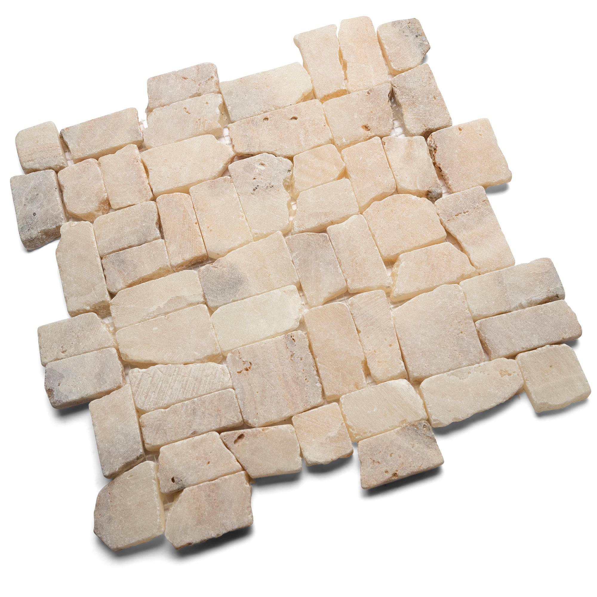 Mixed Quartz Blocks Mosaic Tile - Pebble Tile Shop