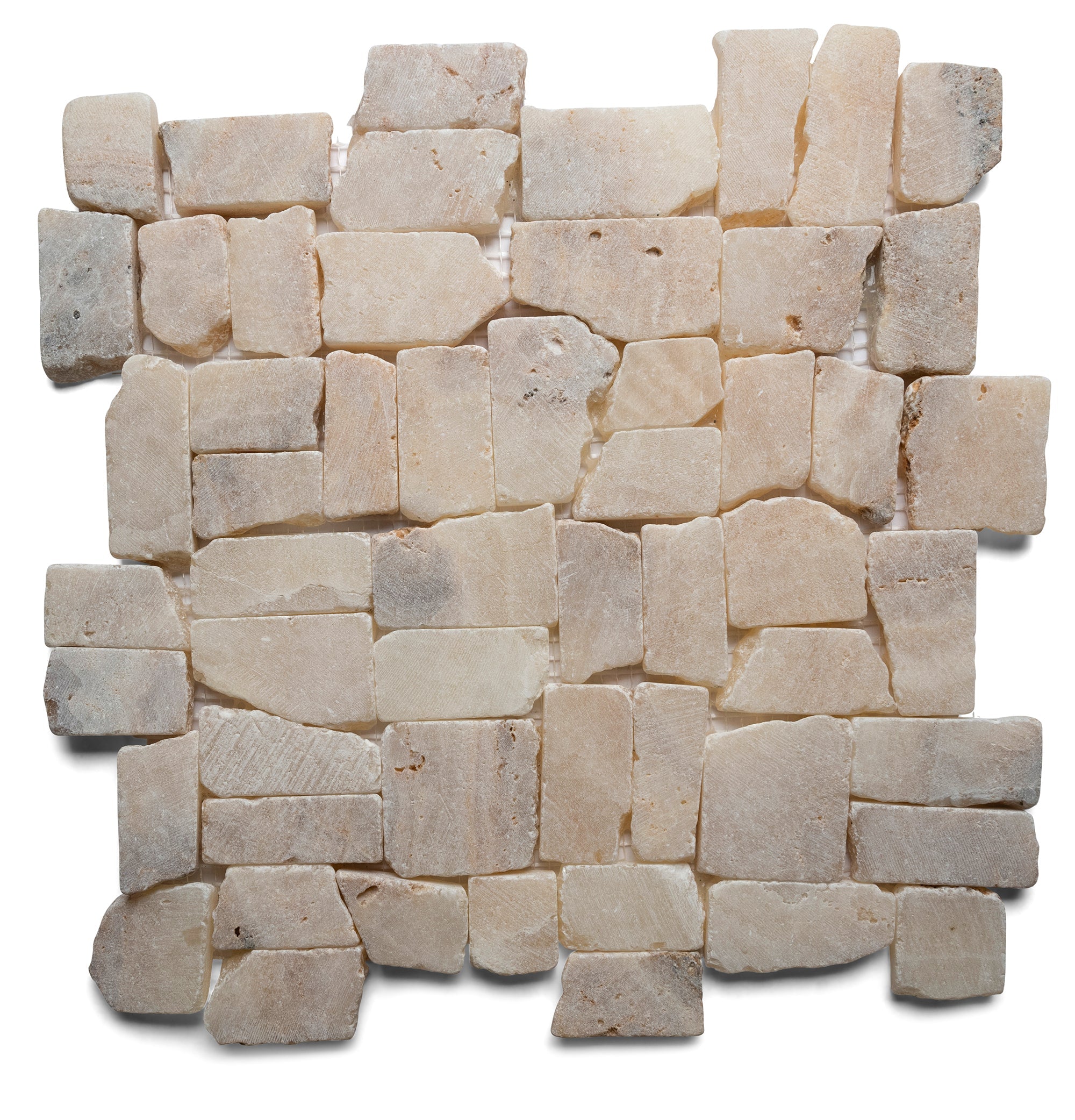 Mixed Quartz Blocks Mosaic Tile - Pebble Tile Shop