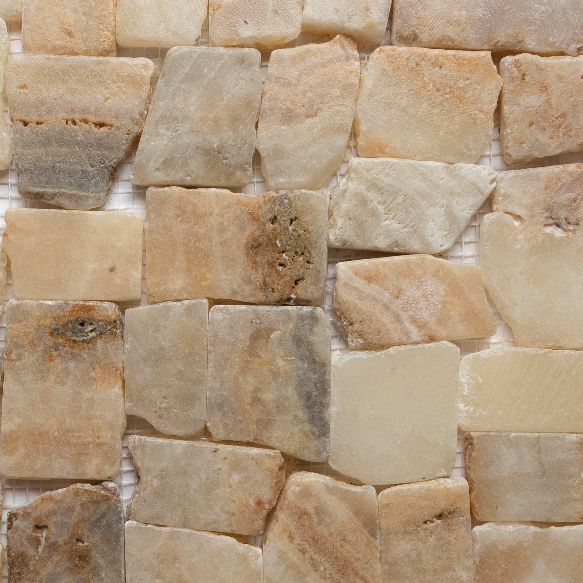 Mixed Quartz Blocks Mosaic Tile - Pebble Tile Shop