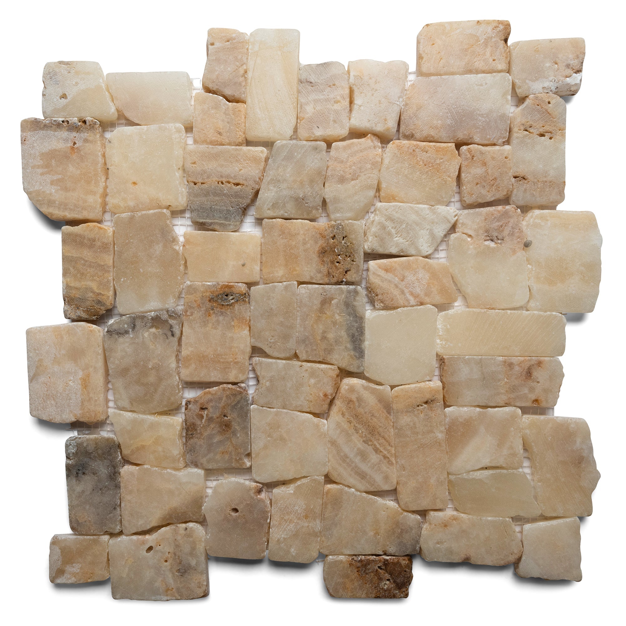 Mixed Quartz Blocks Mosaic Tile - Pebble Tile Shop