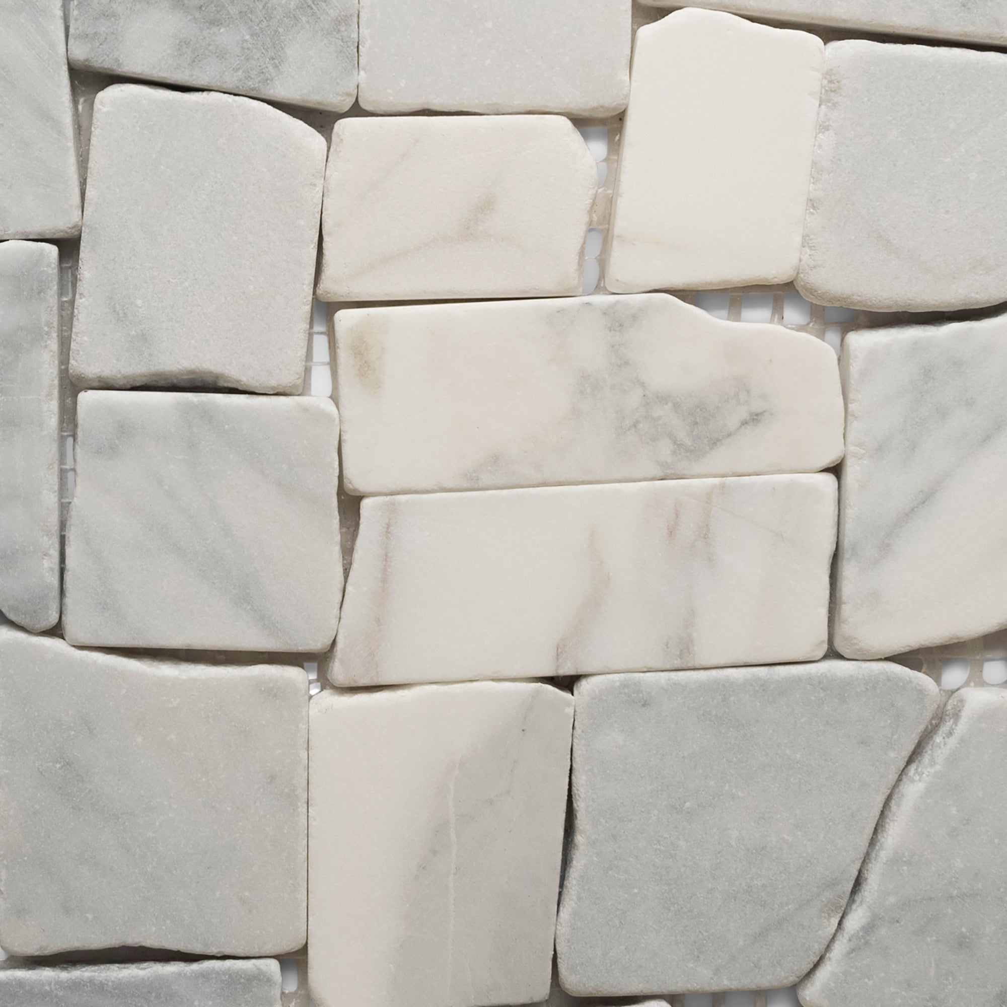 Super White Blocks Mosaic Tile - Pebble Tile Shop