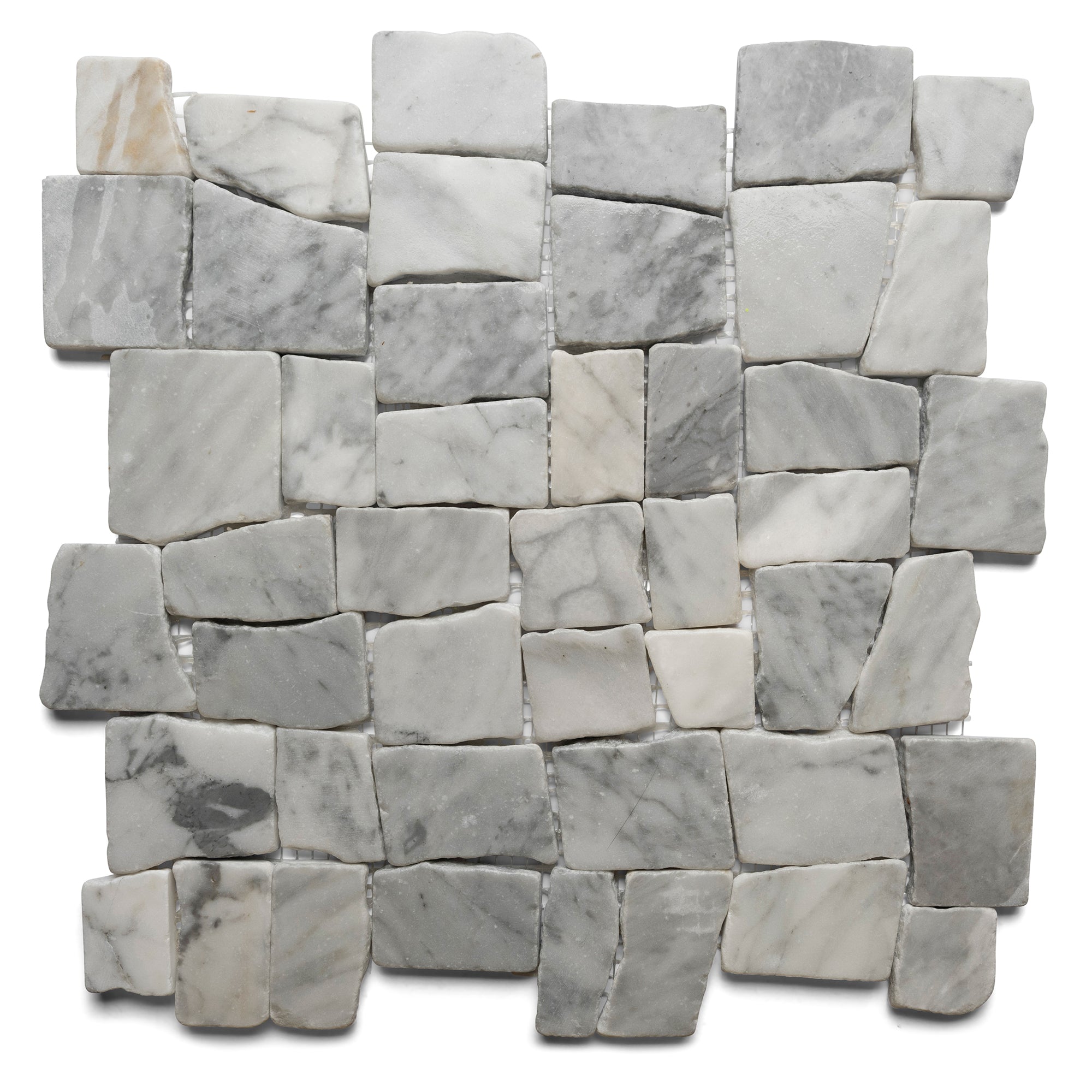 Super White Blocks Mosaic Tile - Pebble Tile Shop