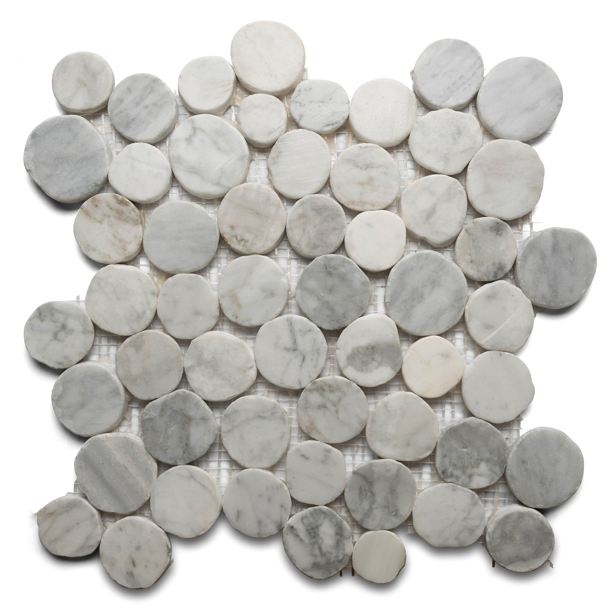 Super White Blocks Mosaic Tile - Pebble Tile Shop