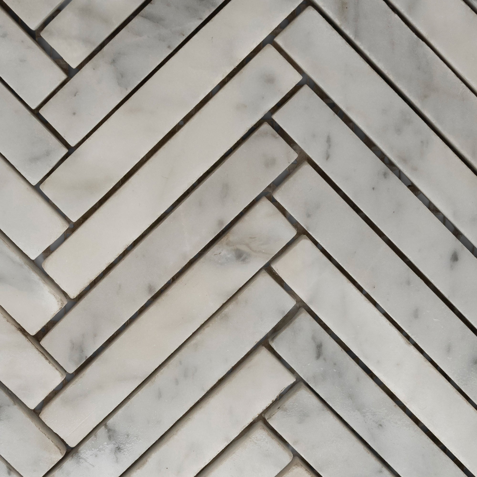 Carrara Small Chevron Mosaic Tile - Pebble Tile Shop