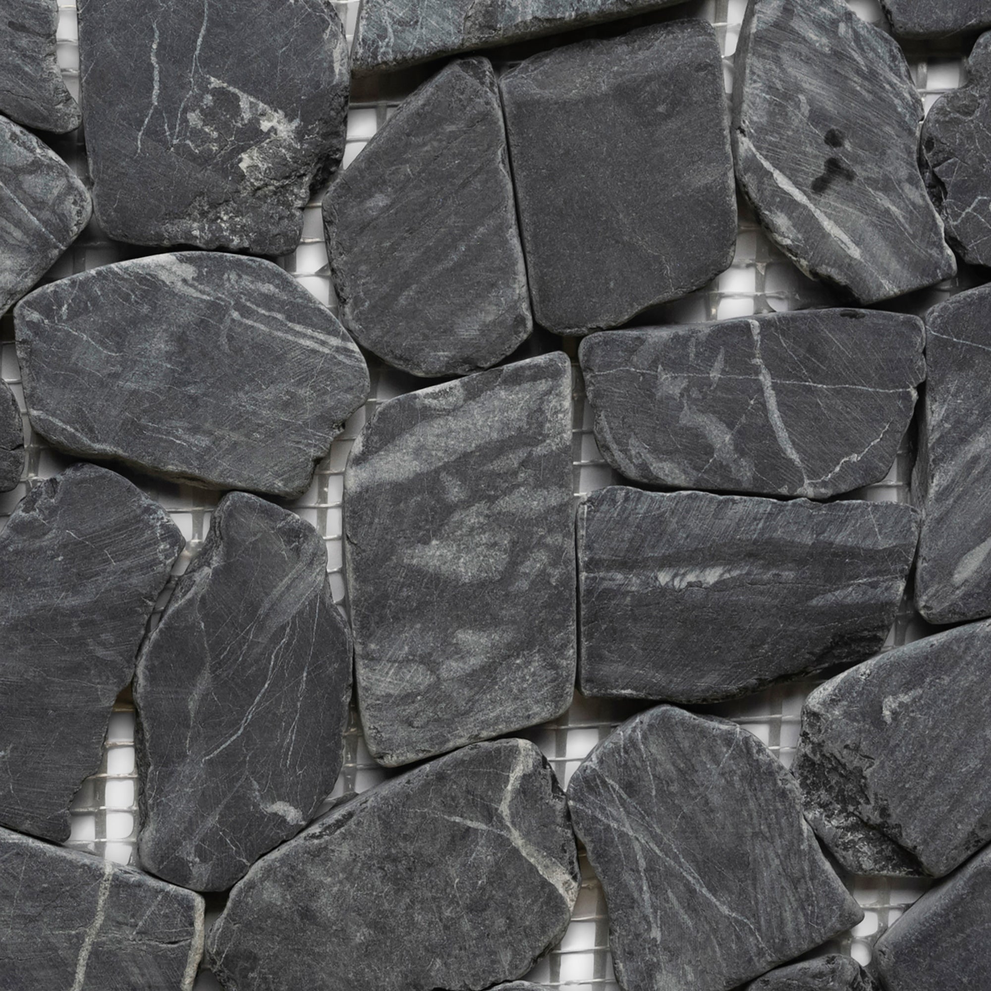 Tempest Black Pebble Stone Mosaic Tile - Pebble Tile Shop