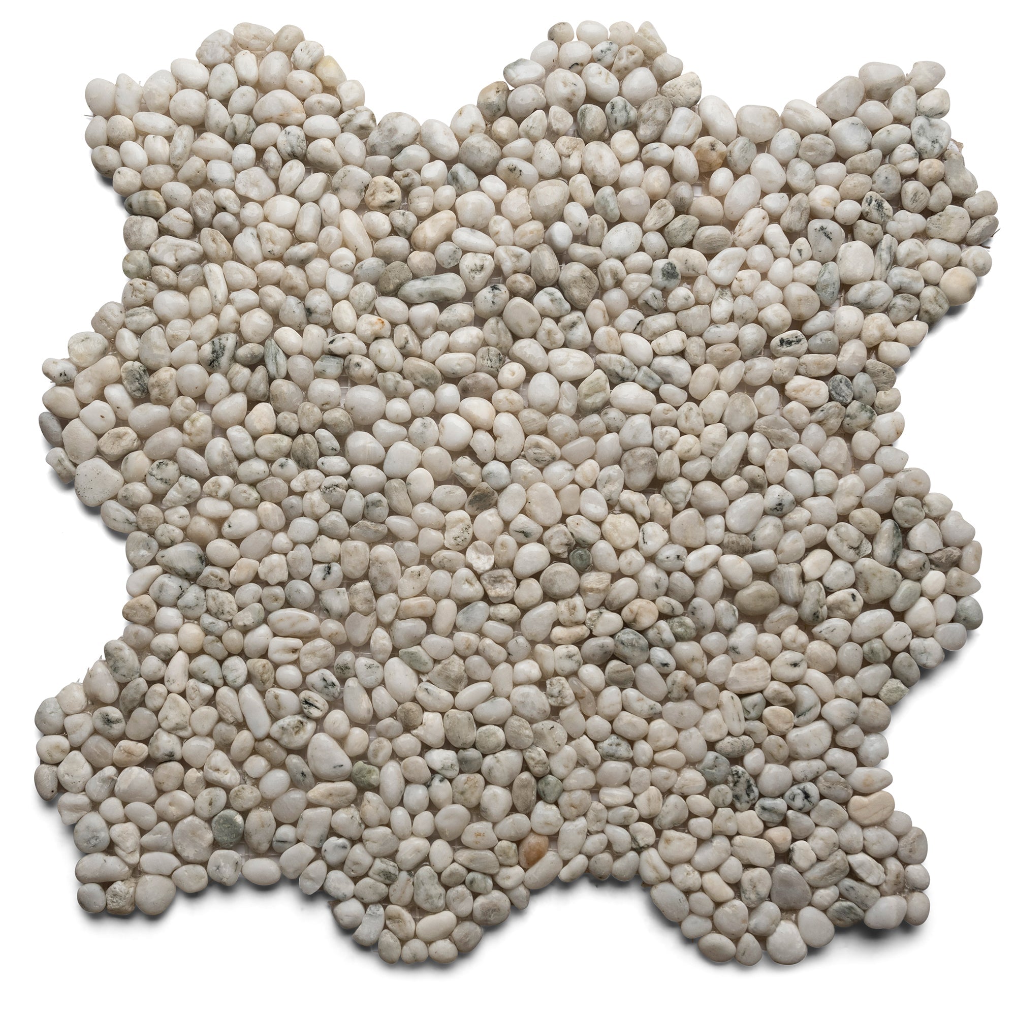 Glacier White Mini Pebble Tile - Pebble Tile Shop