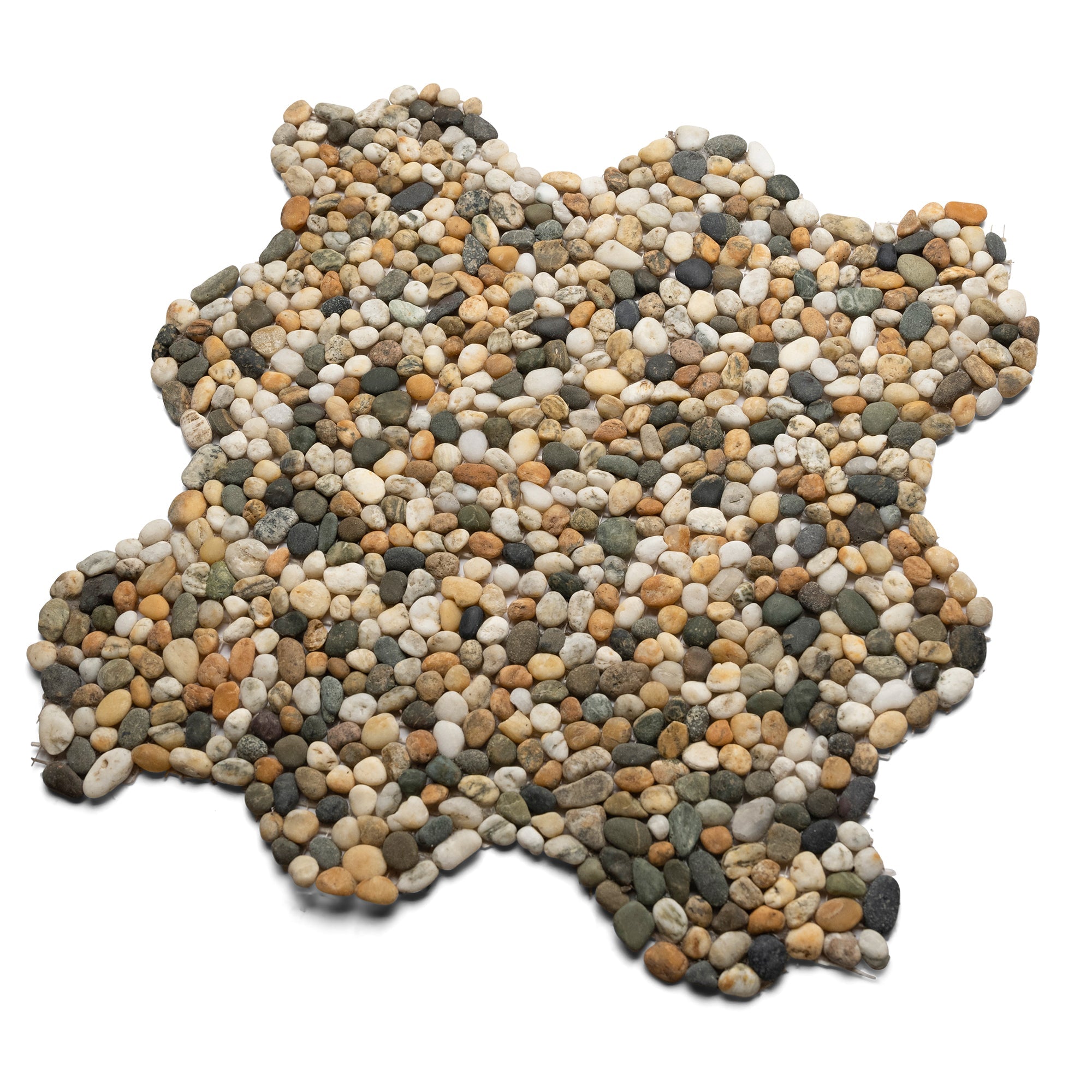 Yellow Gold Mixed Mini Pebble Tile - Pebble Tile Shop